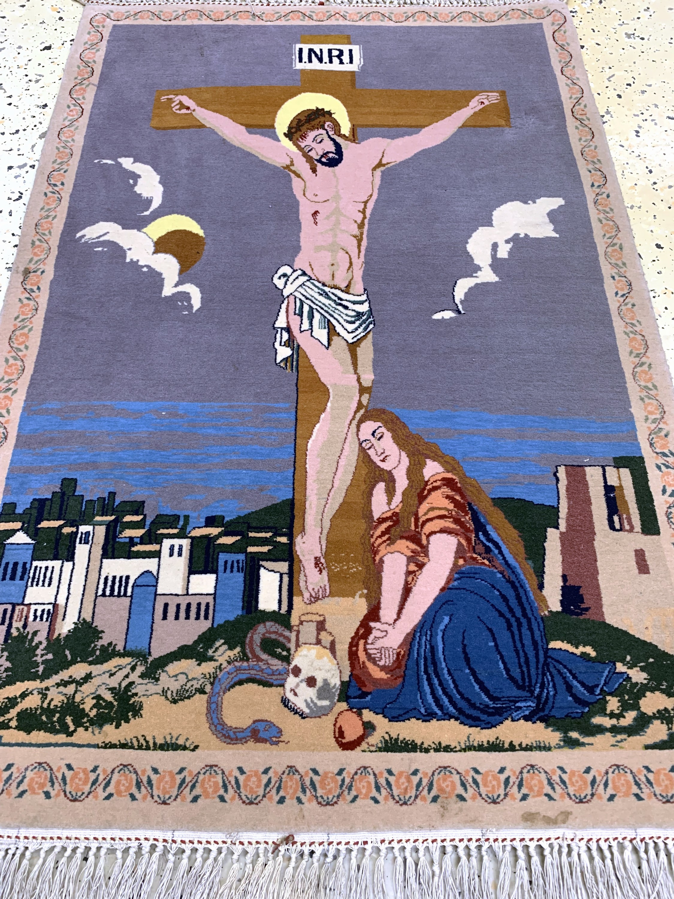 Detail c: Esfahan fein, Persien, ca. 60 Jahre, Korkwolle auf Seide, ca. 90 x 60 cm, ca. 1,0 Mio. Kn/qm, EHZ: 2