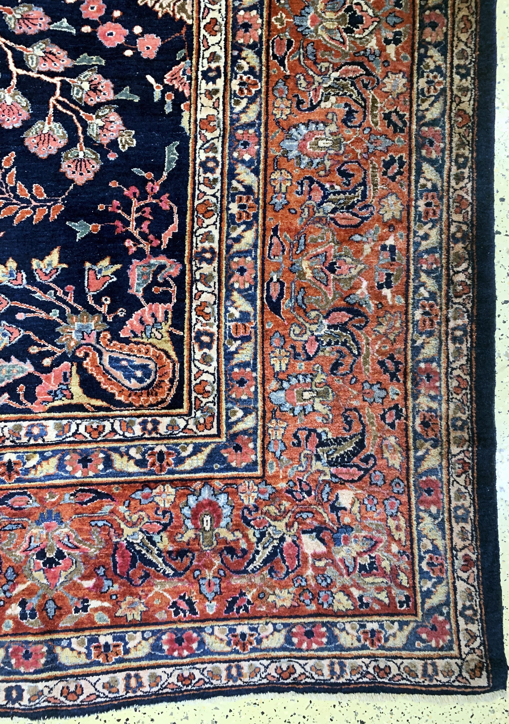 Detail a: Sarogh Us-Re Import, Persien, um 1920, Wolle auf Baumwolle, ca. 410 x 313 cm, EHZ: 2,reinigungsbedürftig