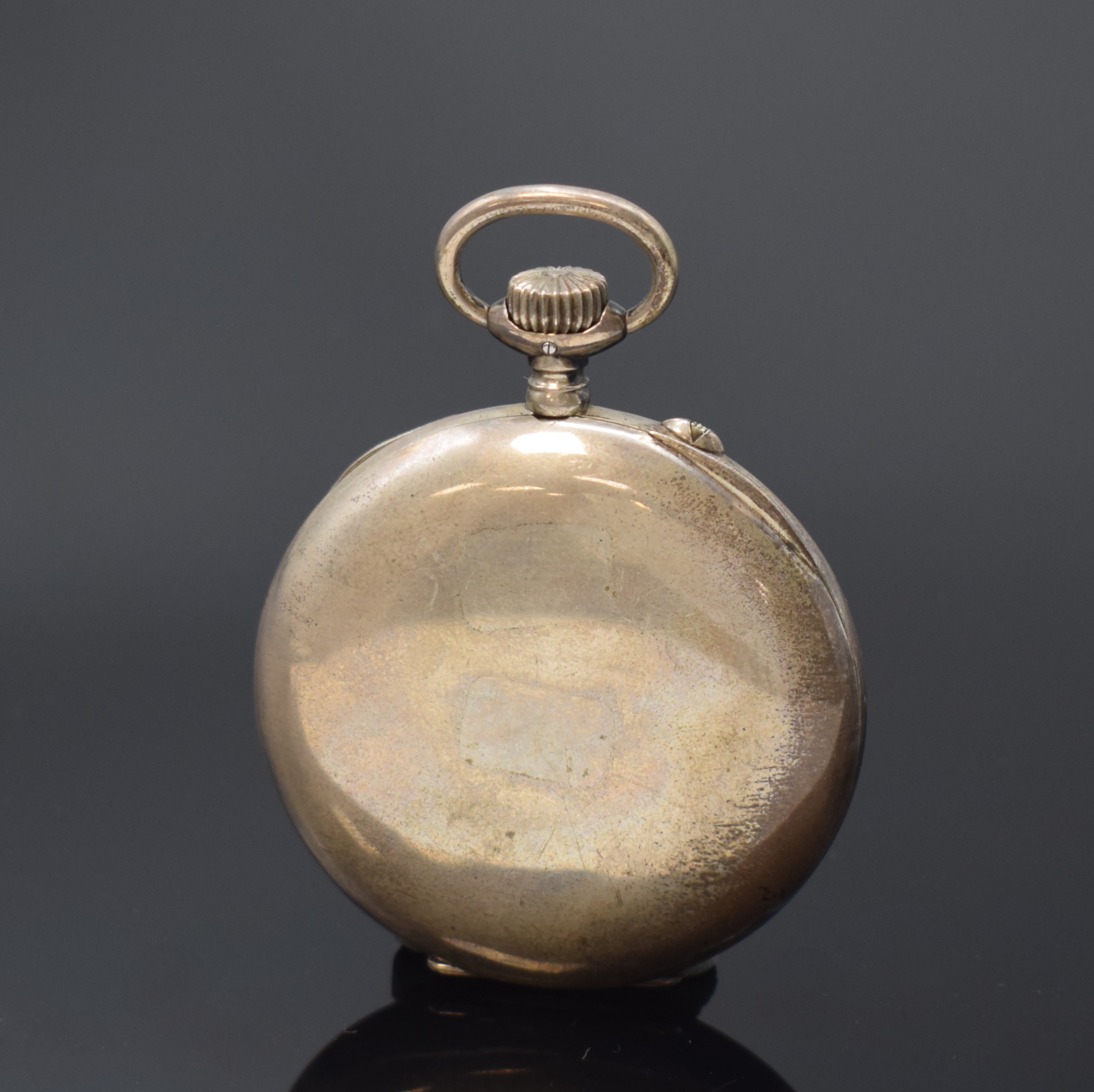 Detail a: MARTIN WINKLER/Deutsche Präzisions-UhrenfabrikGlashütte e.G.m.b.H. offene Silbertaschenuhr, Deutschland um 1926, glattes Lucia-Geh., ...