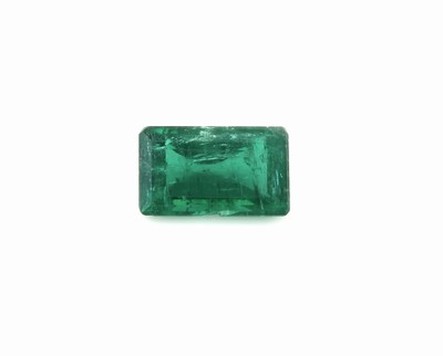 Image Loser Smaragd, im Emerald Cut, ca. 1.08 ct, besch.