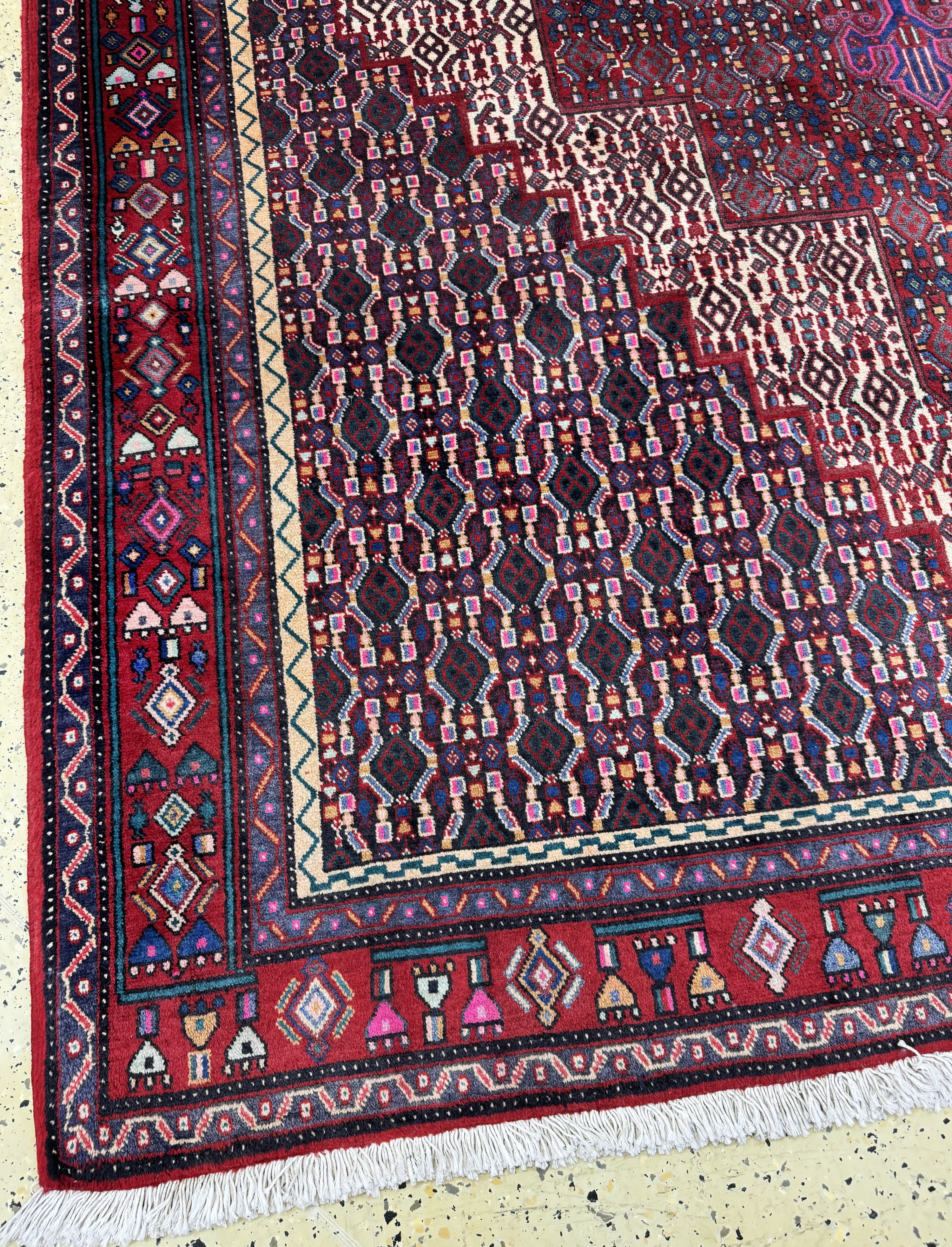 Detail c: Senneh, Persien, Ende 20.Jhd, Wolle auf Baumwolle, ca. 293 x 202 cm, EHZ: 1-2