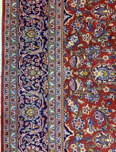 26857950c - Keschan, Persien, Mitte 20.Jhd, Wolle auf Baumwolle, ca. 339 x 245 cm, leicht ...