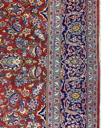26857950e - Keschan, Persien, Mitte 20.Jhd, Wolle auf Baumwolle, ca. 339 x 245 cm, leicht ...