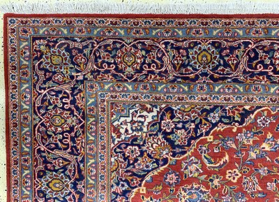 26857950g - Keschan, Persien, Mitte 20.Jhd, Wolle auf Baumwolle, ca. 339 x 245 cm, leicht ...