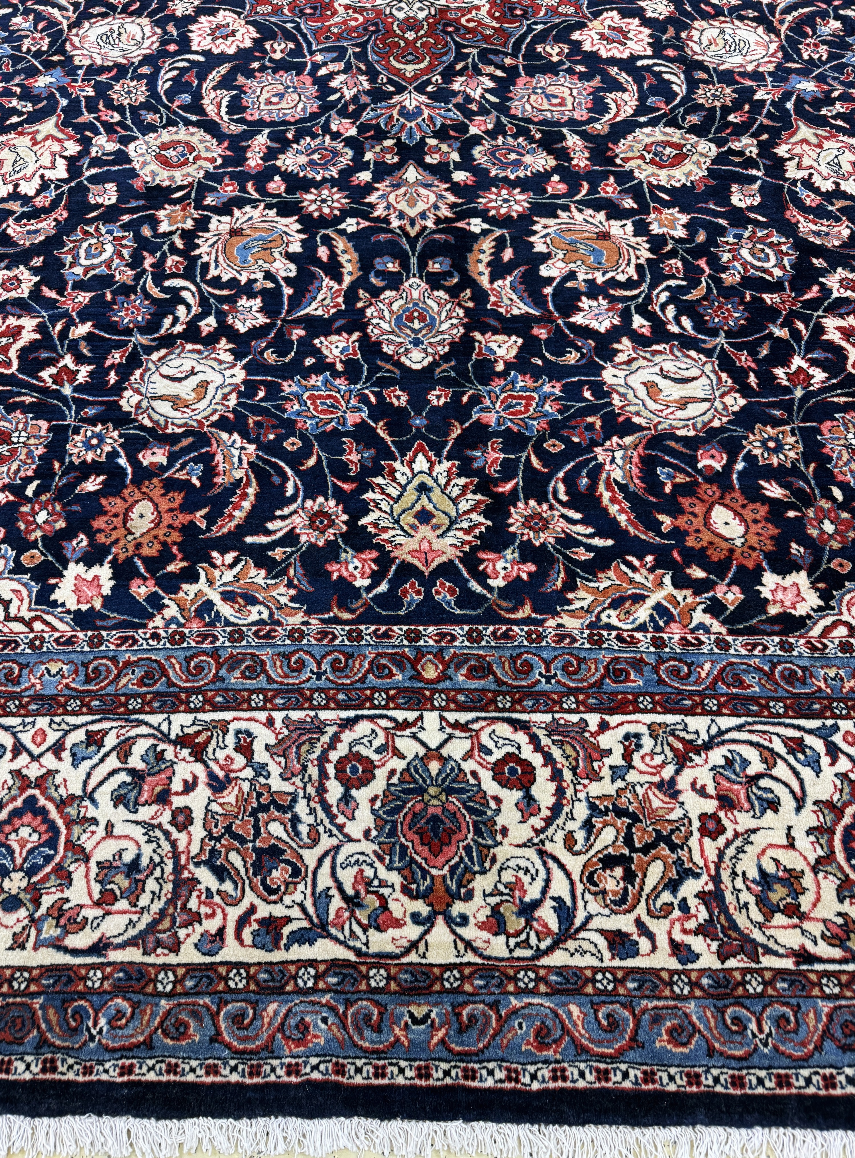 Detail h: Sarogh Kork fein, Persien, Mitte 20.Jhd, Korkwolle auf Baumwolle, ca. 430 x 305 cm, EHZ:(nahezu neuwertig)