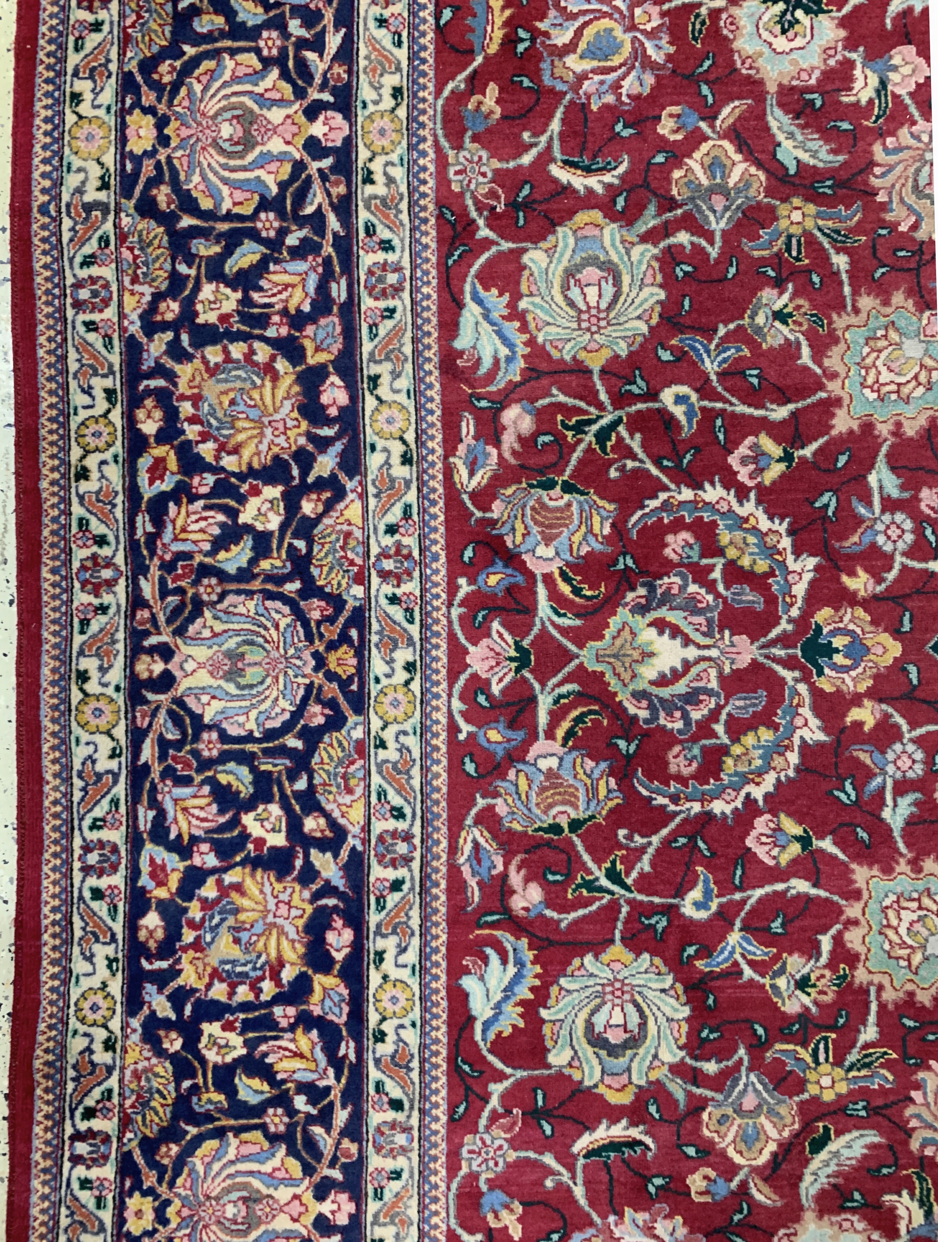Detail d: Täbriz alt, Persien, Mitte 20.Jhd, Wolle auf Baumwolle, ca. 395 x 288 cm, EHZ: 2