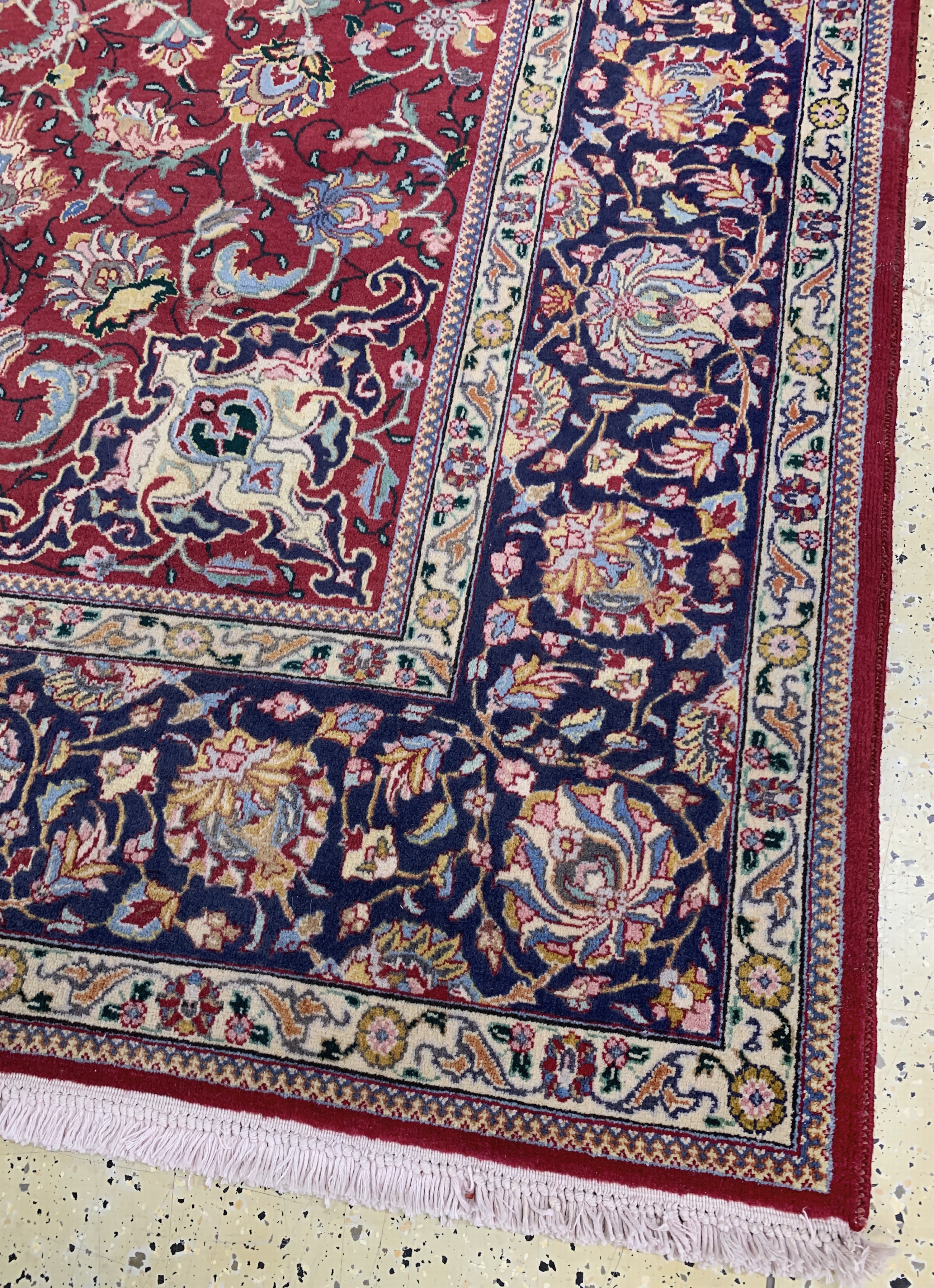 Detail g: Täbriz alt, Persien, Mitte 20.Jhd, Wolle auf Baumwolle, ca. 395 x 288 cm, EHZ: 2