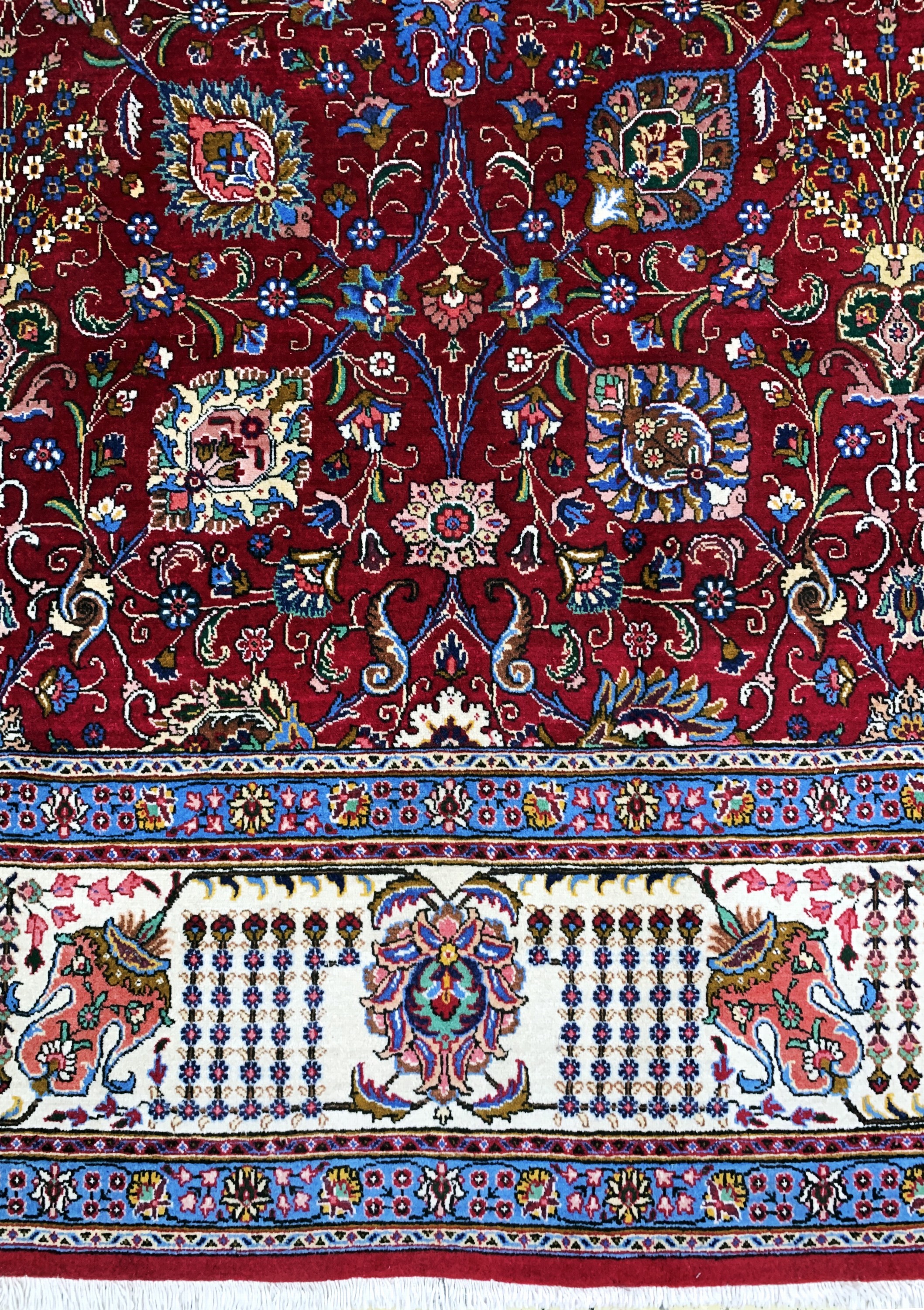 Detail b: Täbriz alt, Persien, Mitte 20.Jhd, Wolle auf Baumwolle, ca. 490 x 340 cm, EHZ: 1-2