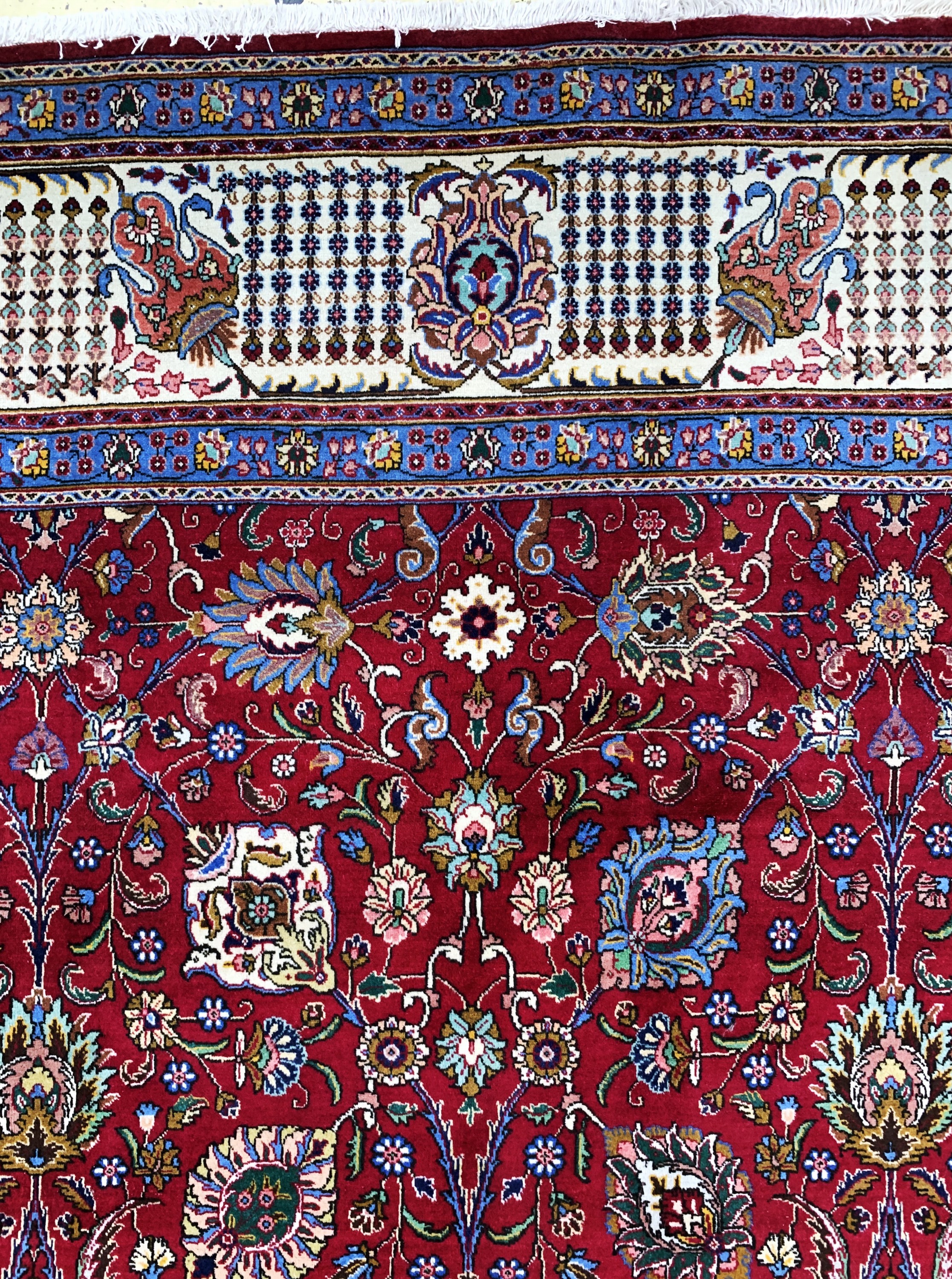 Detail f: Täbriz alt, Persien, Mitte 20.Jhd, Wolle auf Baumwolle, ca. 490 x 340 cm, EHZ: 1-2