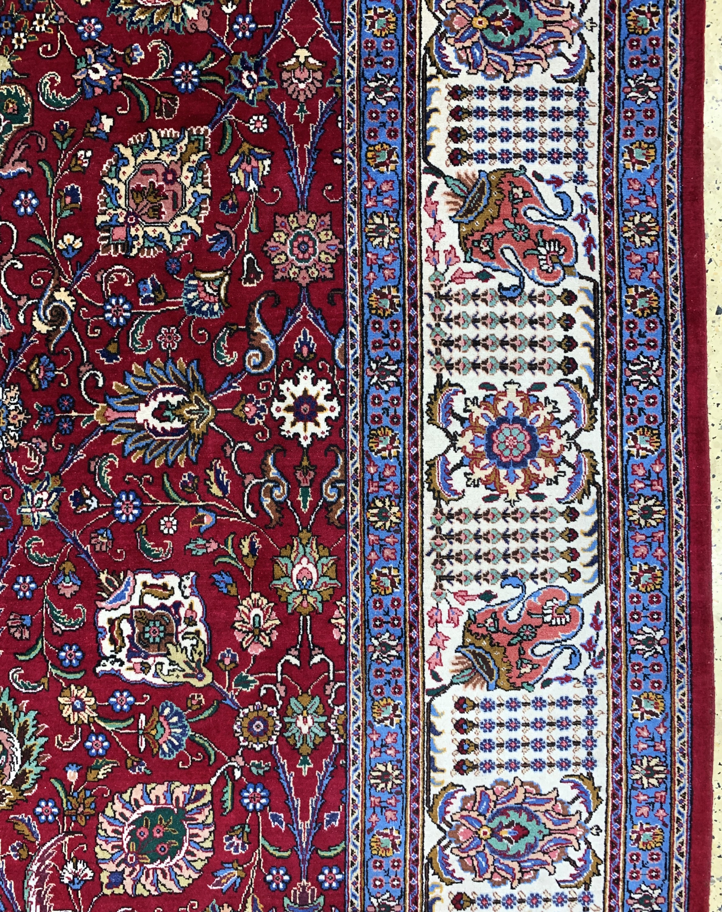 Detail h: Täbriz alt, Persien, Mitte 20.Jhd, Wolle auf Baumwolle, ca. 490 x 340 cm, EHZ: 1-2