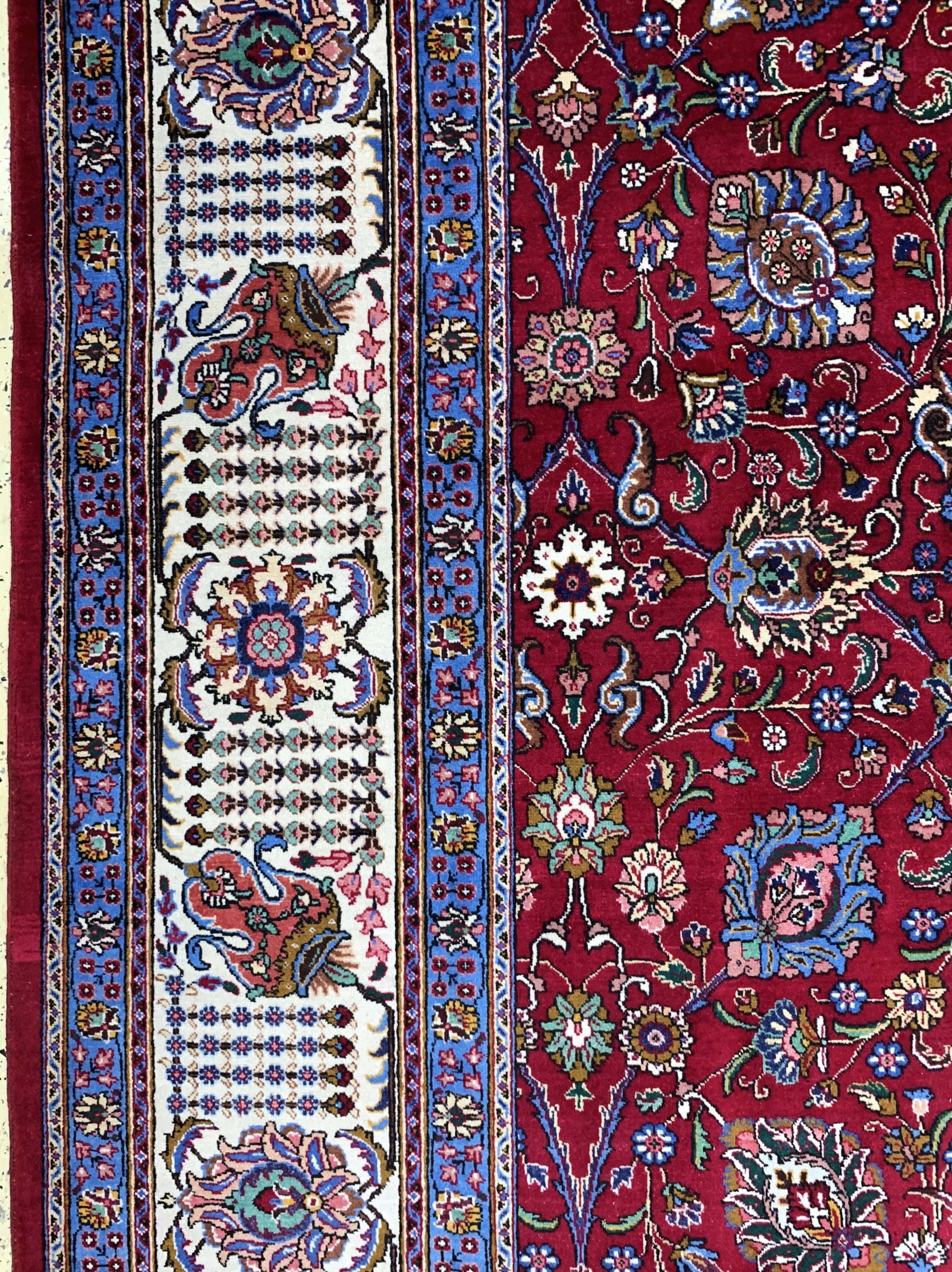 Detail i: Täbriz alt, Persien, Mitte 20.Jhd, Wolle auf Baumwolle, ca. 490 x 340 cm, EHZ: 1-2