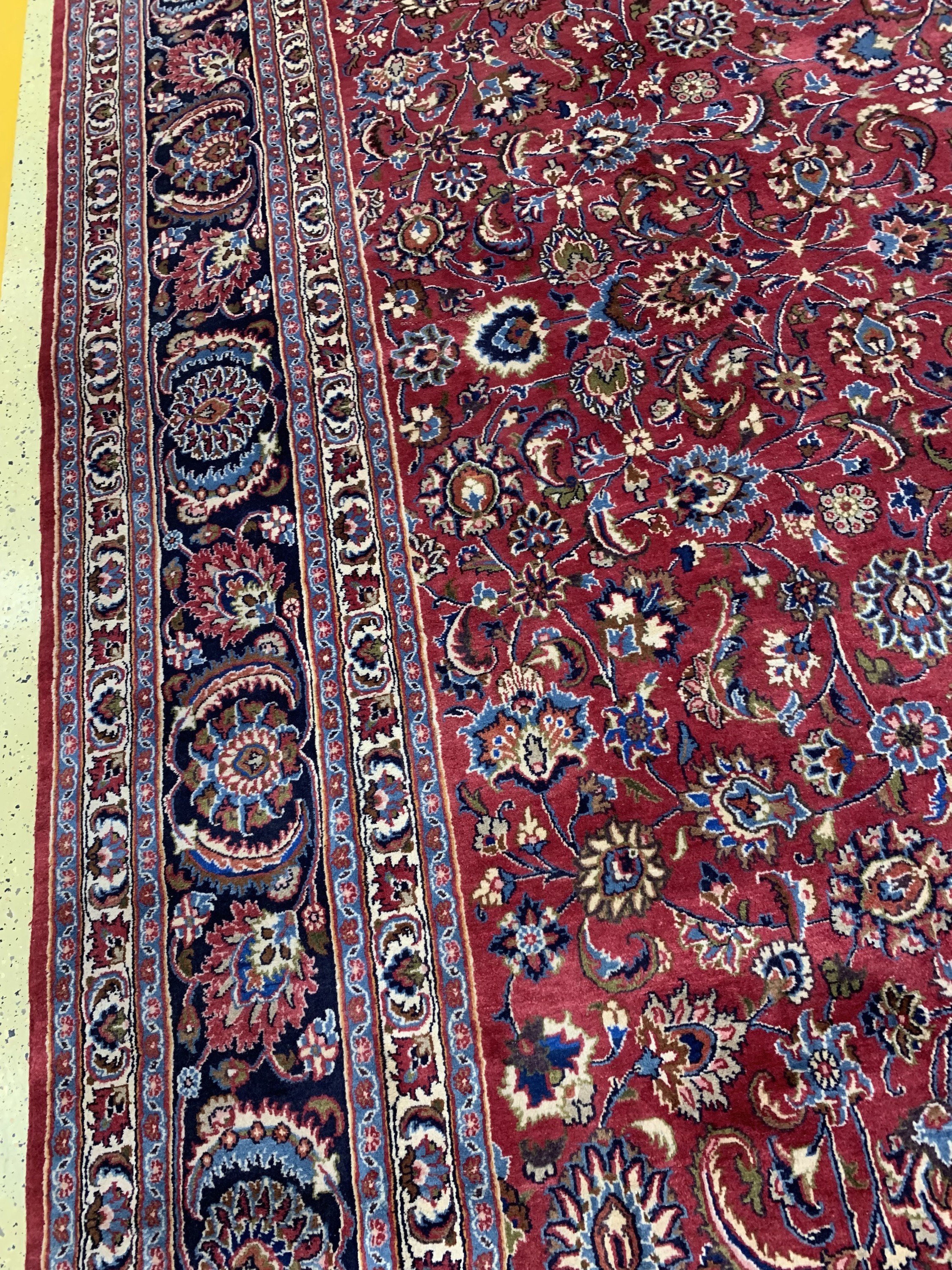 Detail d: Mesched alt, Persien, Mitte 20.Jhd, Wolle auf Baumwolle, ca. 490 x 335 cm, nahezu neuwertig
