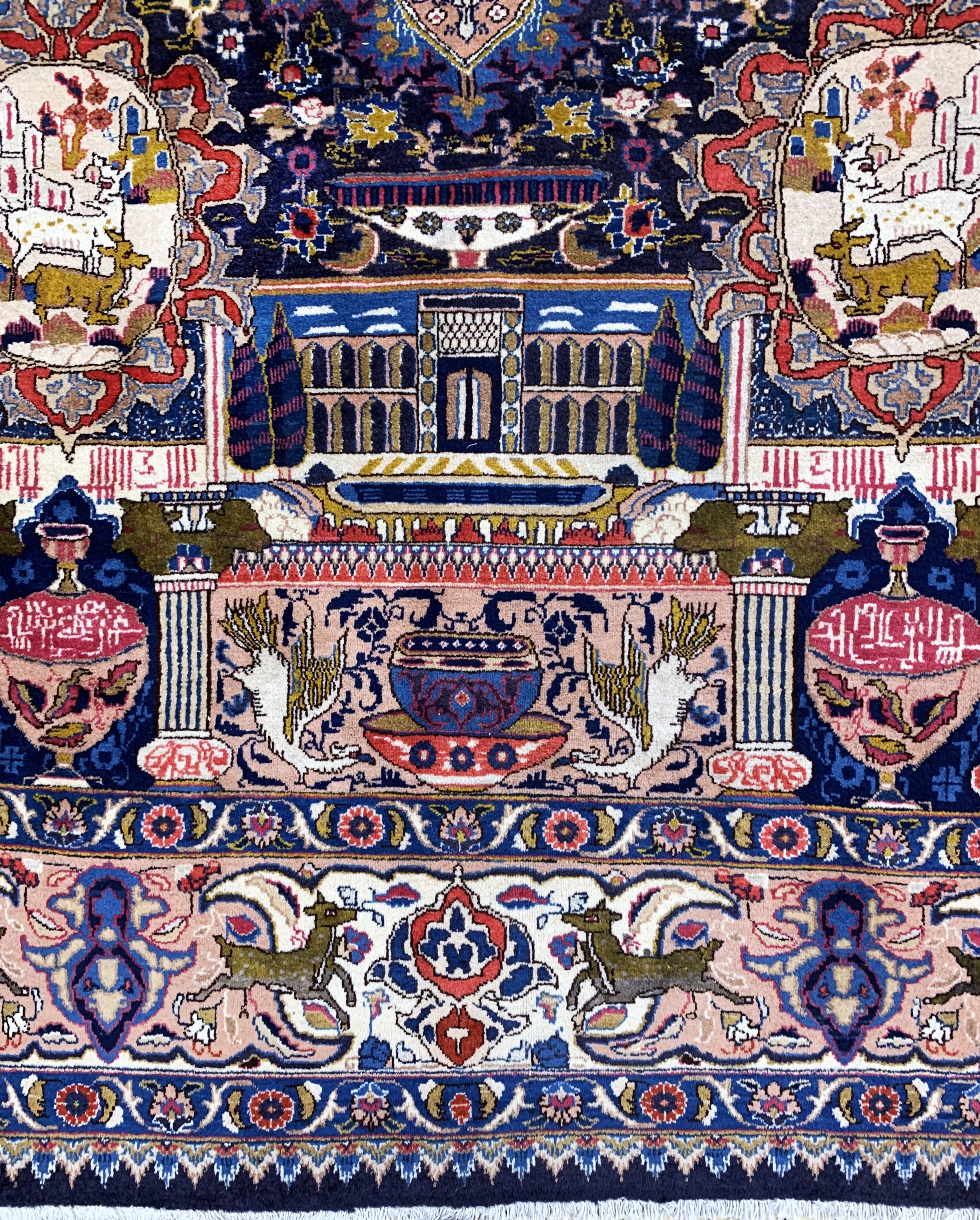Detail b: Kaschmar alt, Persien, Mitte 20.Jhd, Wolle auf Baumwolle, ca. 380 x 295 cm, gereinigt, EHZ: 1-2