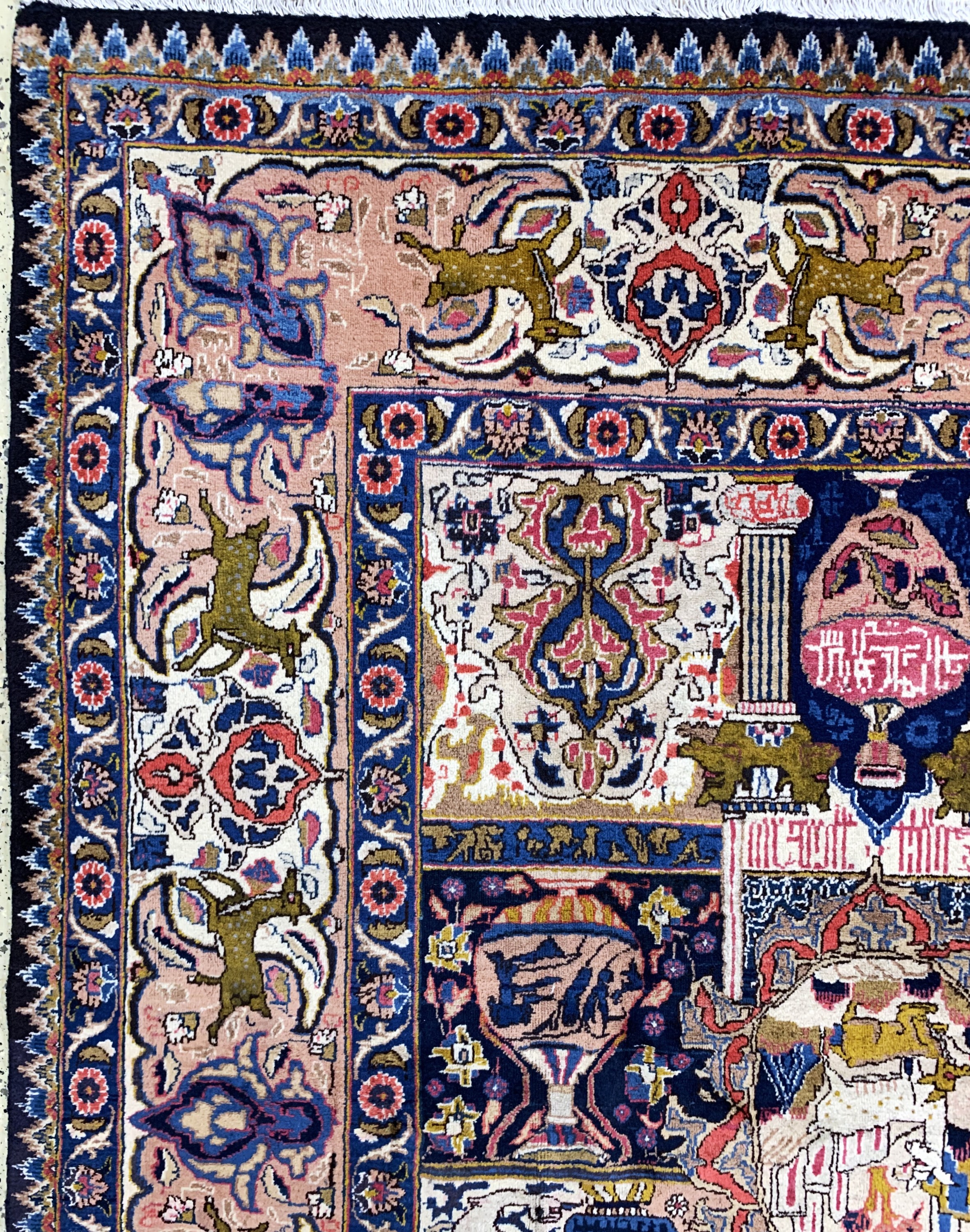 Detail e: Kaschmar alt, Persien, Mitte 20.Jhd, Wolle auf Baumwolle, ca. 380 x 295 cm, gereinigt, EHZ: 1-2