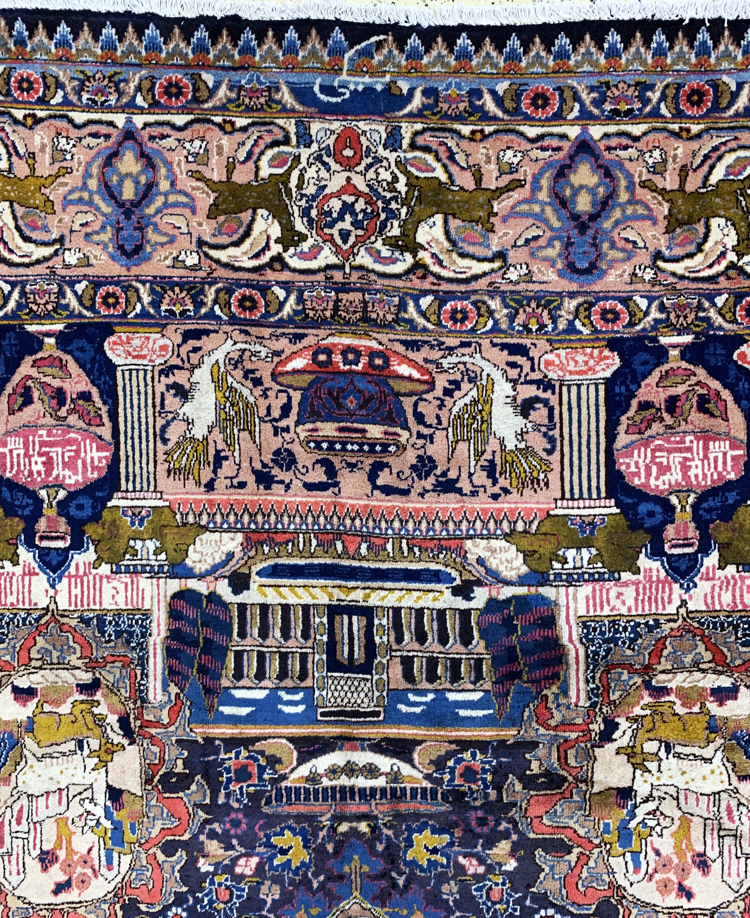 Detail f: Kaschmar alt, Persien, Mitte 20.Jhd, Wolle auf Baumwolle, ca. 380 x 295 cm, gereinigt, EHZ: 1-2