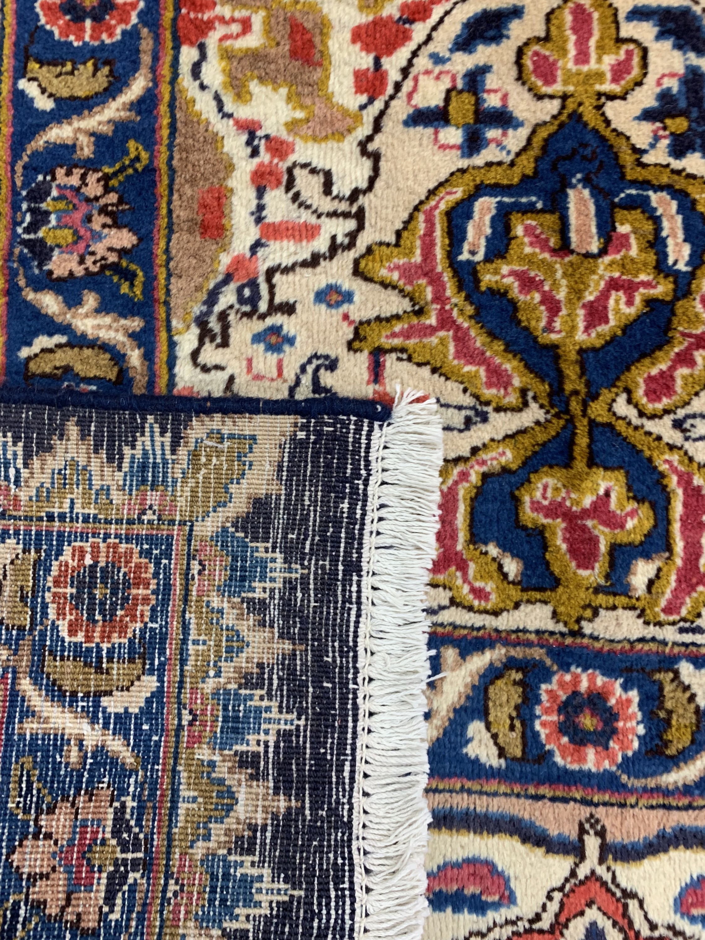 Detail i: Kaschmar alt, Persien, Mitte 20.Jhd, Wolle auf Baumwolle, ca. 380 x 295 cm, gereinigt, EHZ: 1-2