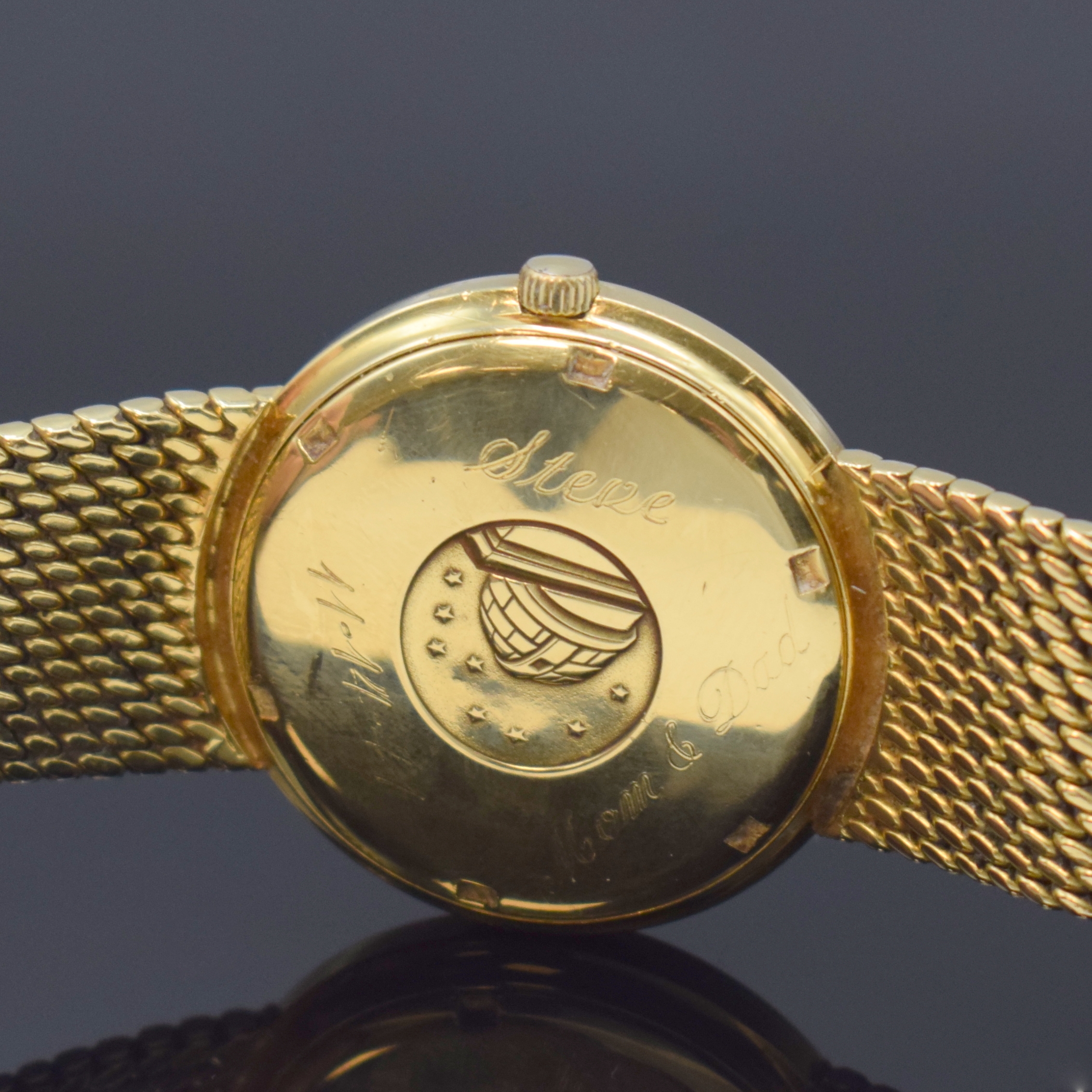Detail d: OMEGA feine und seltene Herrenarmbanduhr Constellation Chronometer in GG 750/000 Referenz 7190, Automatik, Schweiz um 1967, massiv Gold inkl. ...