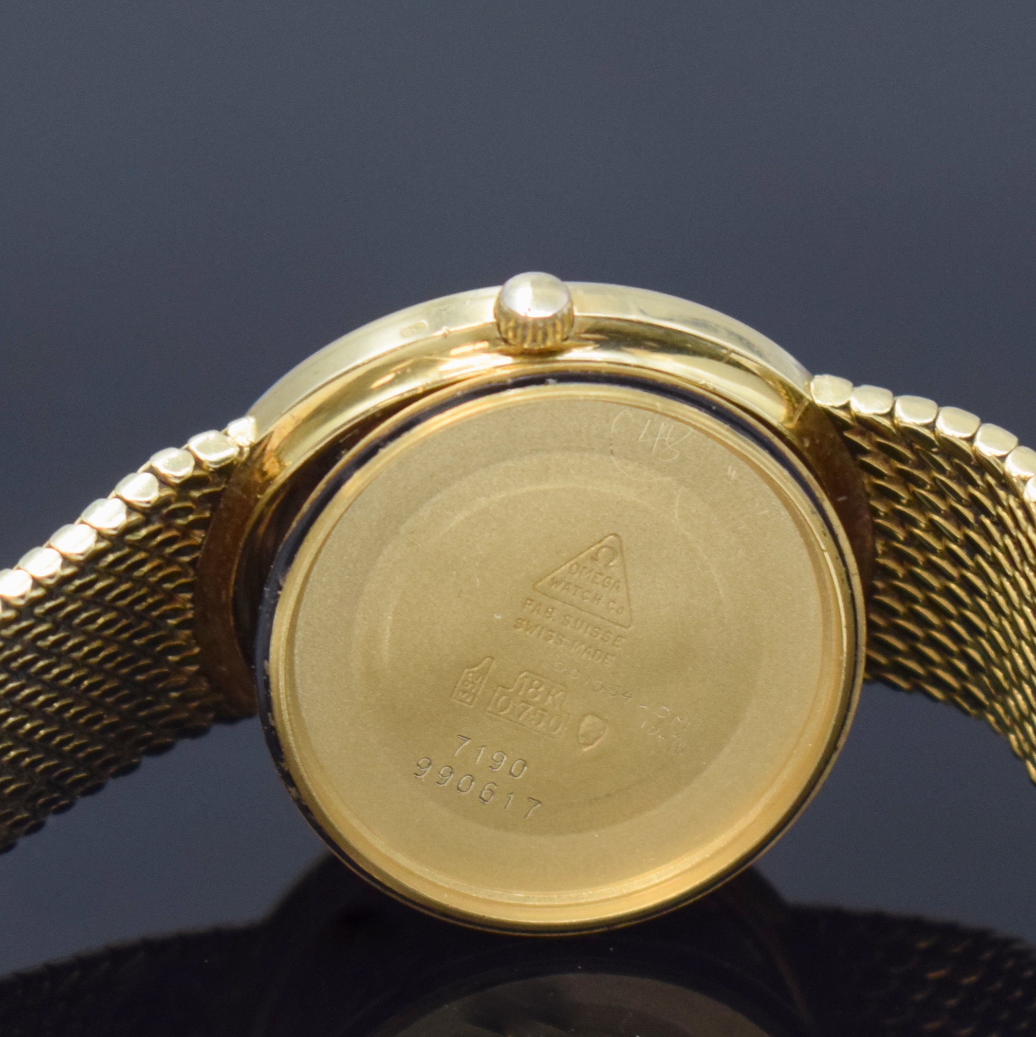 Detail g: OMEGA feine und seltene Herrenarmbanduhr Constellation Chronometer in GG 750/000 Referenz 7190, Automatik, Schweiz um 1967, massiv Gold inkl. ...