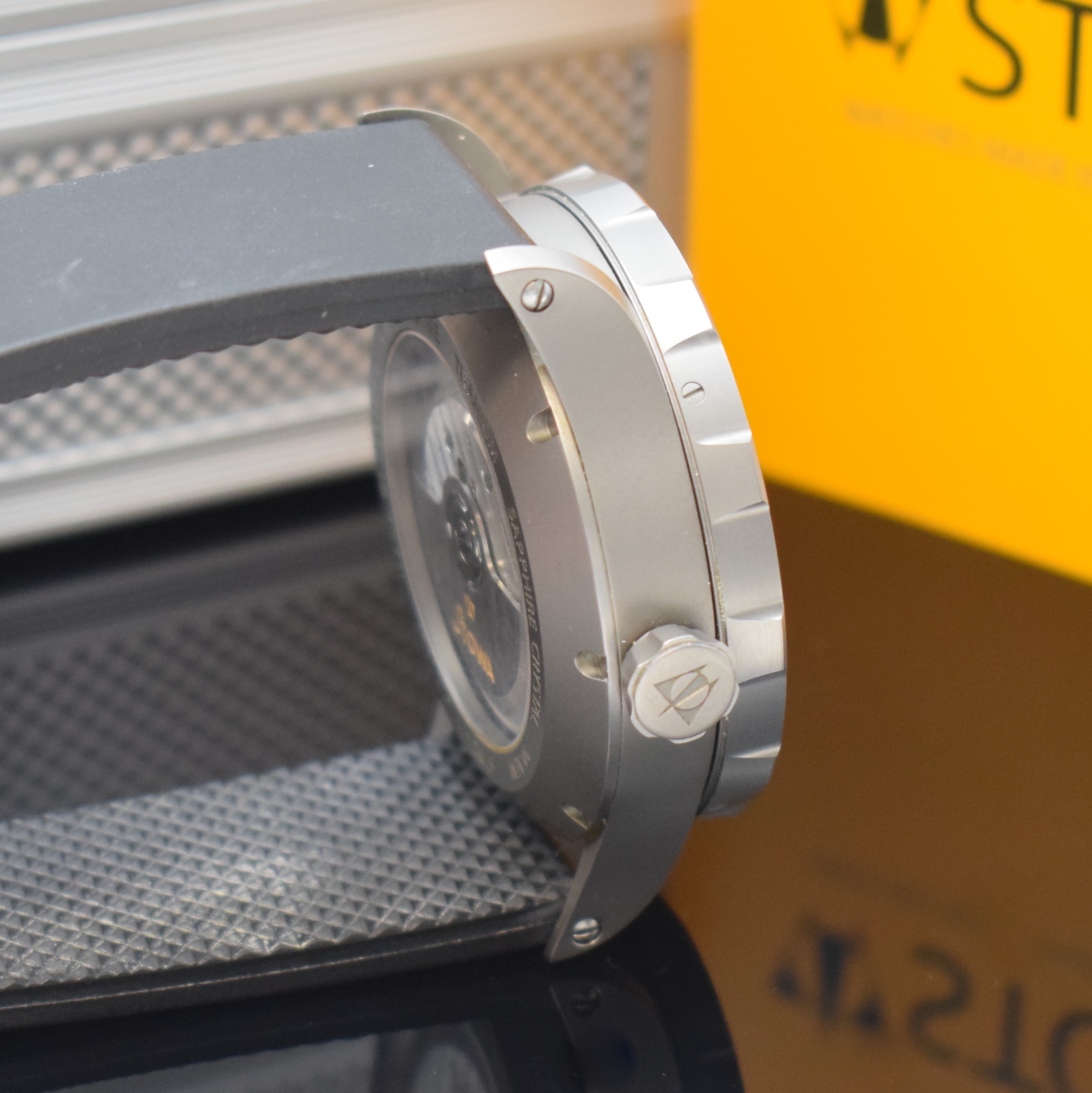 Detail c: STOWA GMT World Time Herrenarmbanduhr in Titan, Deutschland verk. lt. beil. Pap. 11/2013, Automatik, beids. vergl. Geh. inkl. Kautschukband m. ...