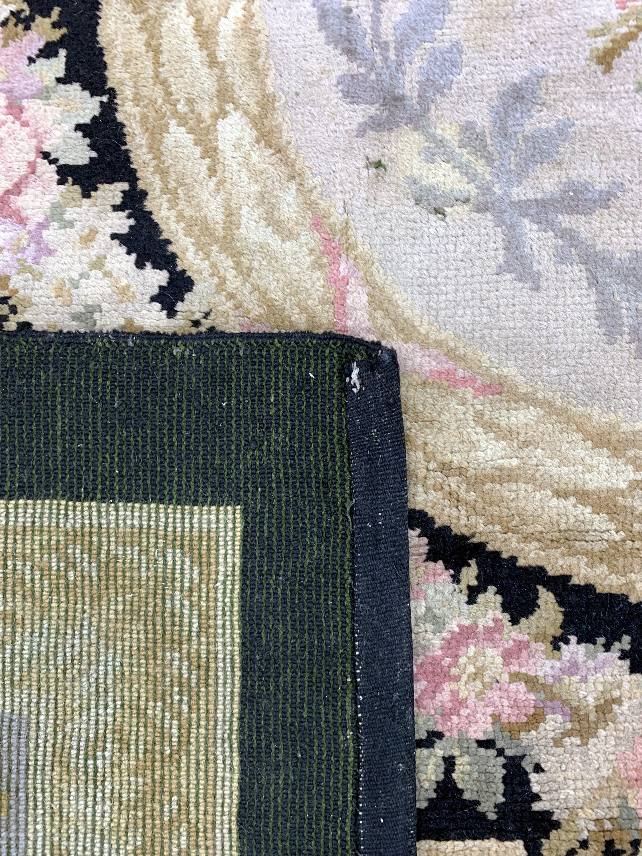 Detail n: Aubusson Teppich antik, Frankreich, 19.Jhd,Wolle auf Wolle, ca. 613 x 417 cm, Reinigungsbedürftig, EHZ: 4