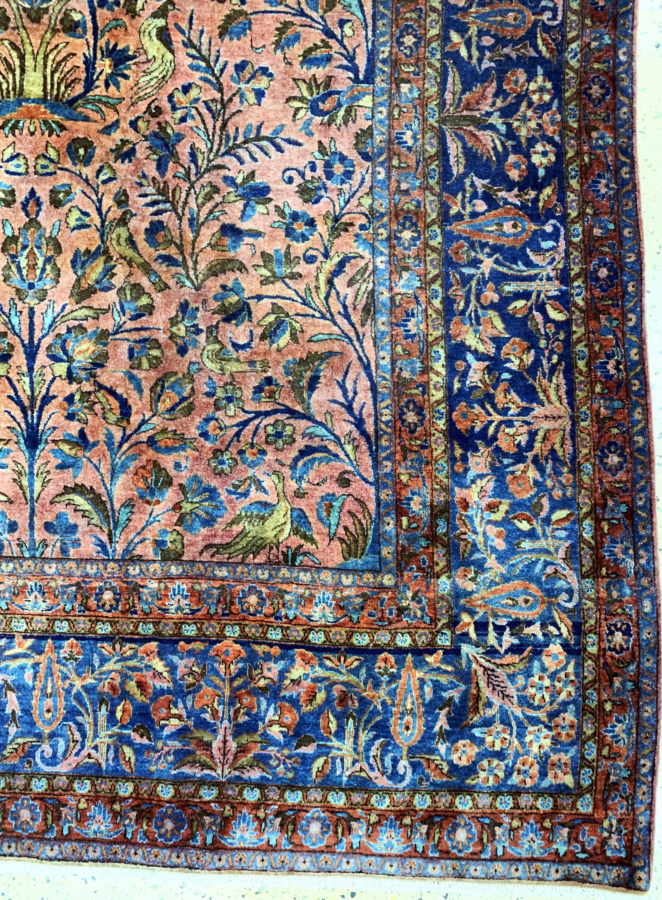 Detail a: Us Re-Import Keschan antik, Persien, 19.Jhd, "Manchester-Korkwolle, ca. 420 x 320 cm, EHZ: 2-3