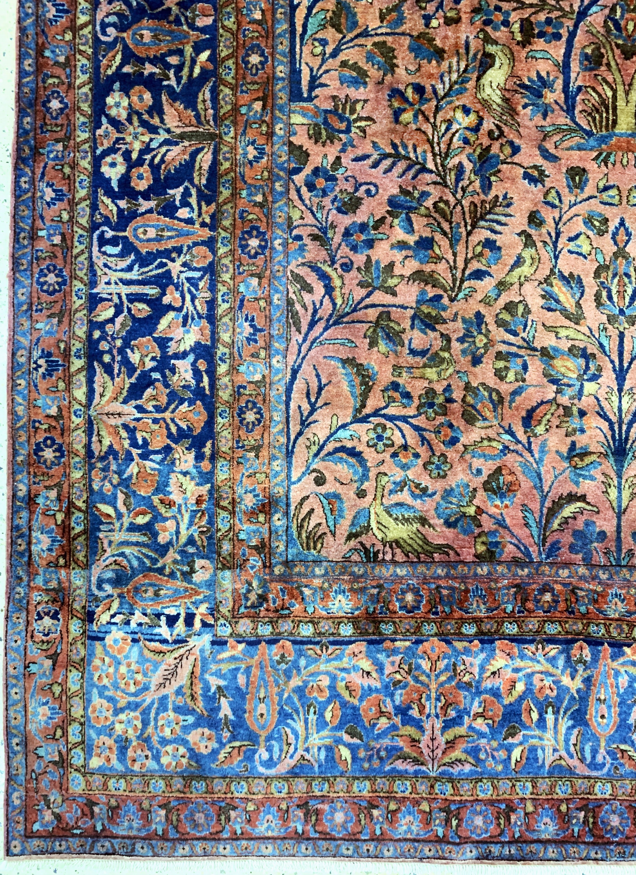 Detail b: Us Re-Import Keschan antik, Persien, 19.Jhd, "Manchester-Korkwolle, ca. 420 x 320 cm, EHZ: 2-3