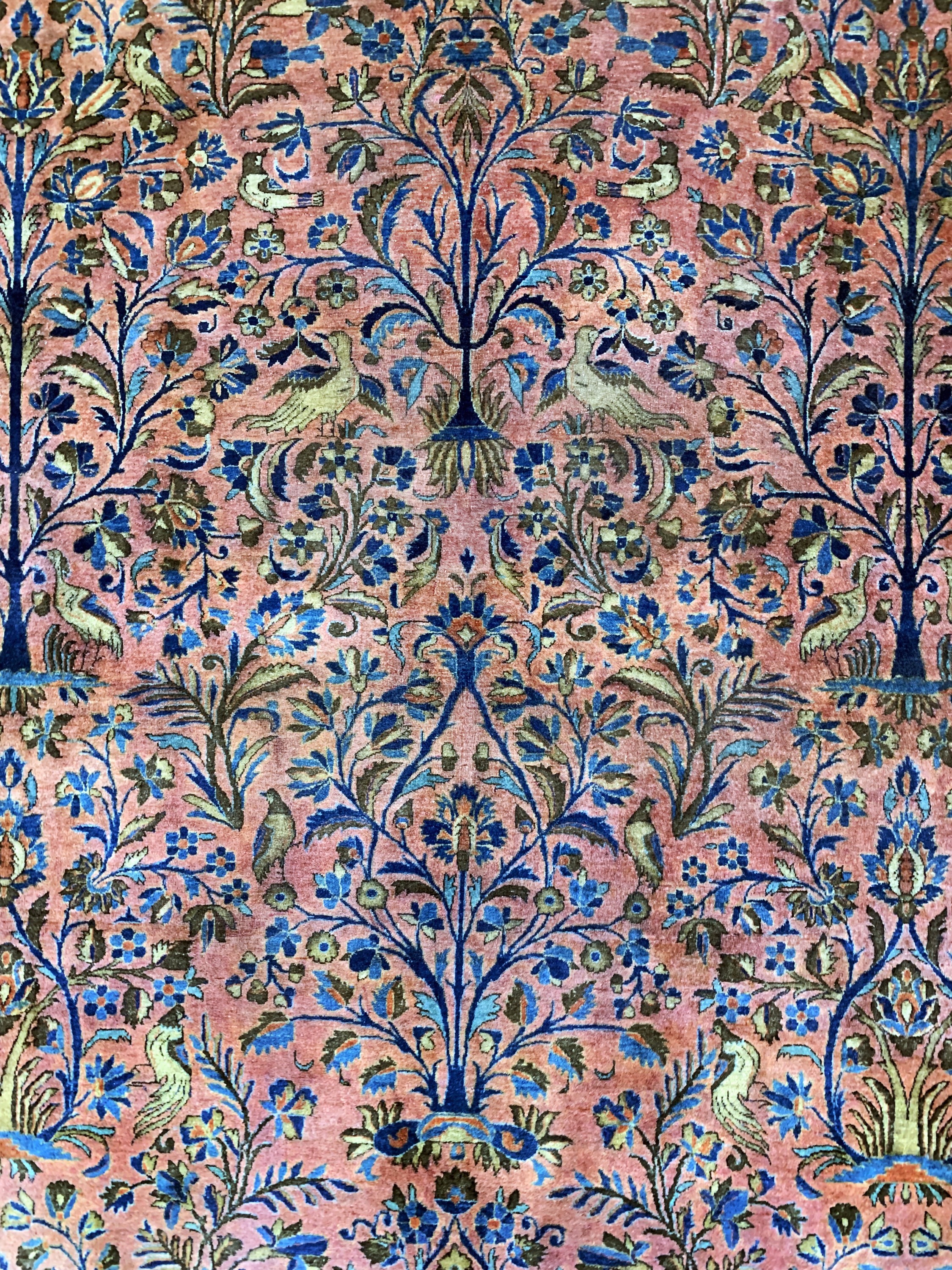 Detail c: Us Re-Import Keschan antik, Persien, 19.Jhd, "Manchester-Korkwolle, ca. 420 x 320 cm, EHZ: 2-3