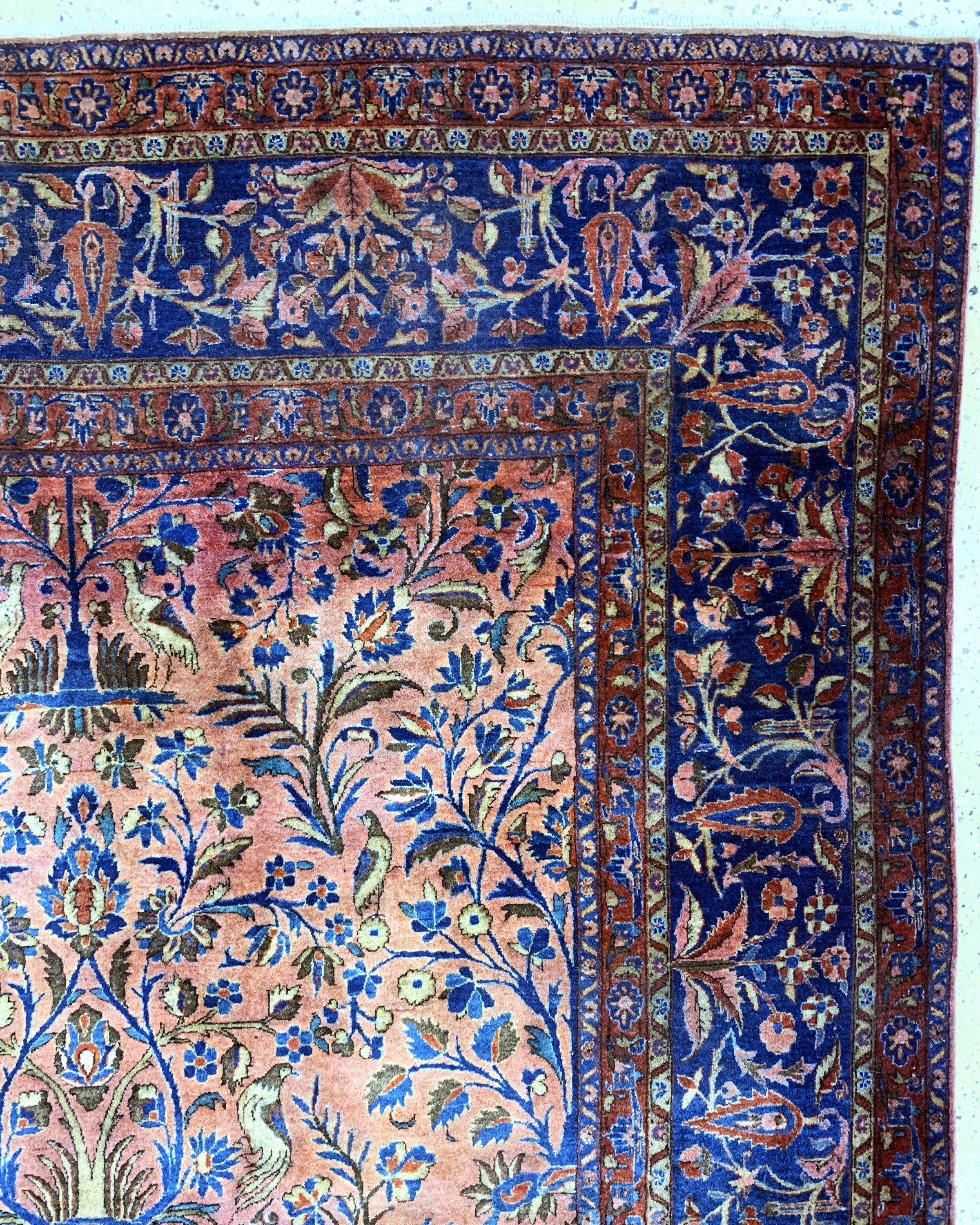 Detail f: Us Re-Import Keschan antik, Persien, 19.Jhd, "Manchester-Korkwolle, ca. 420 x 320 cm, EHZ: 2-3