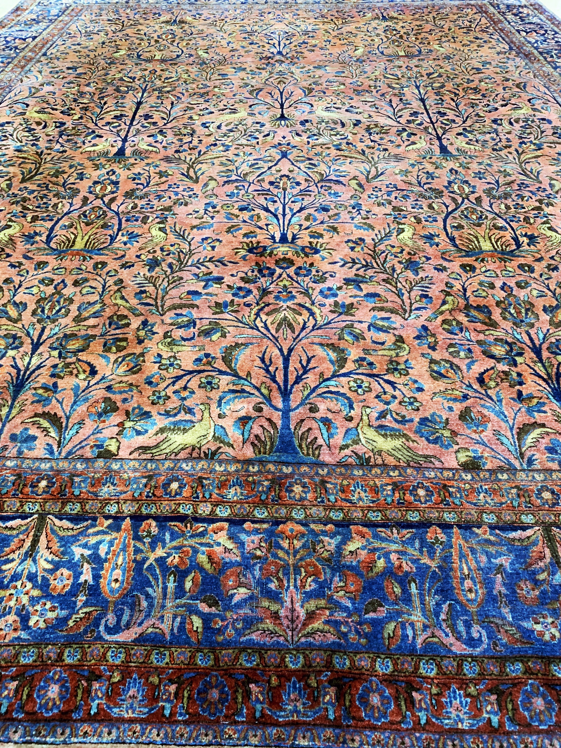Detail g: Us Re-Import Keschan antik, Persien, 19.Jhd, "Manchester-Korkwolle, ca. 420 x 320 cm, EHZ: 2-3