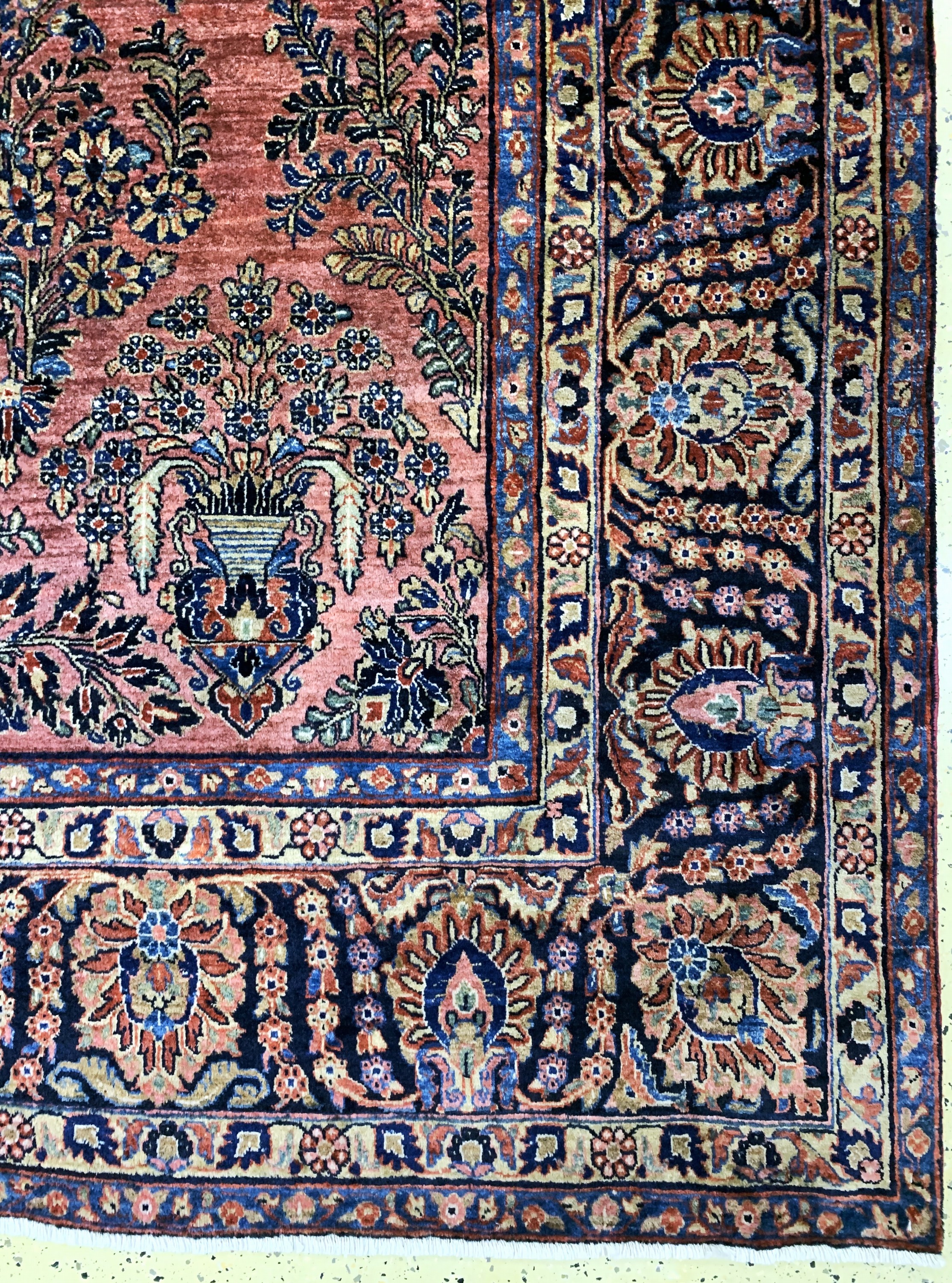 Detail a: Us Re-Import Sarogh antik, Persien, um 1900, Wolle auf Baumwolle, ca. 393 x 270 cm, EHZ: 2-3, (restauriert)