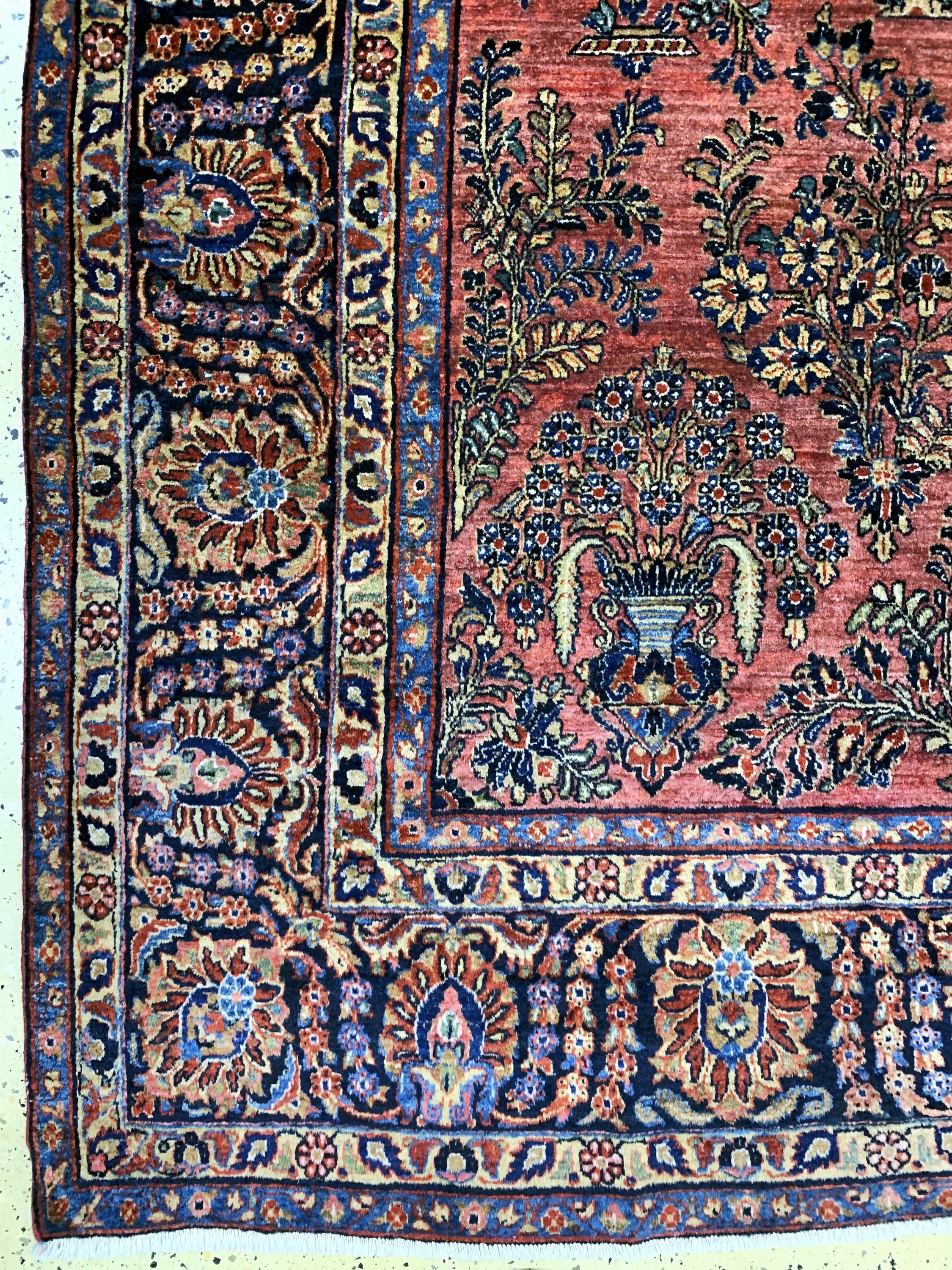 Detail b: Us Re-Import Sarogh antik, Persien, um 1900, Wolle auf Baumwolle, ca. 393 x 270 cm, EHZ: 2-3, (restauriert)