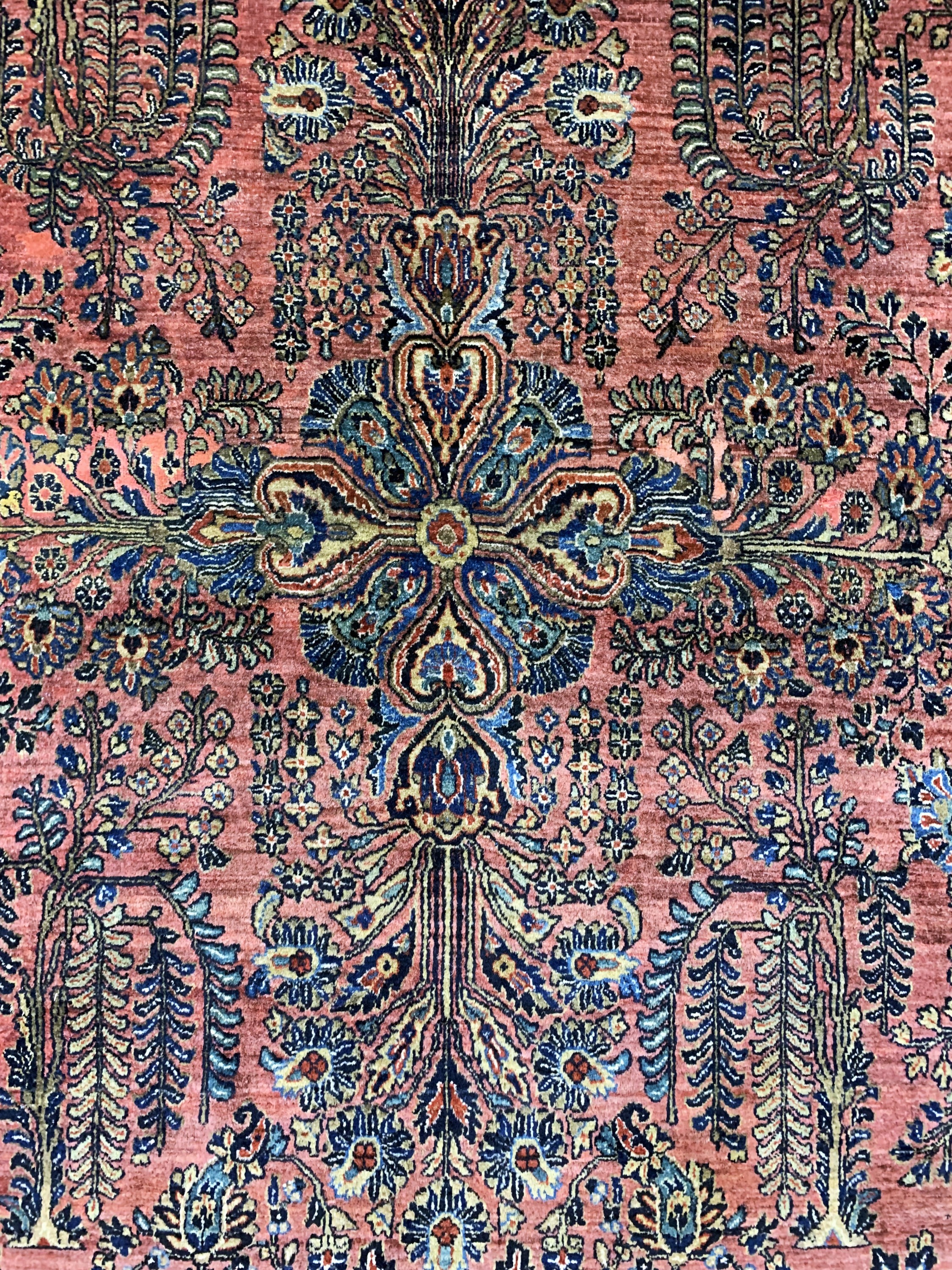 Detail c: Us Re-Import Sarogh antik, Persien, um 1900, Wolle auf Baumwolle, ca. 393 x 270 cm, EHZ: 2-3, (restauriert)