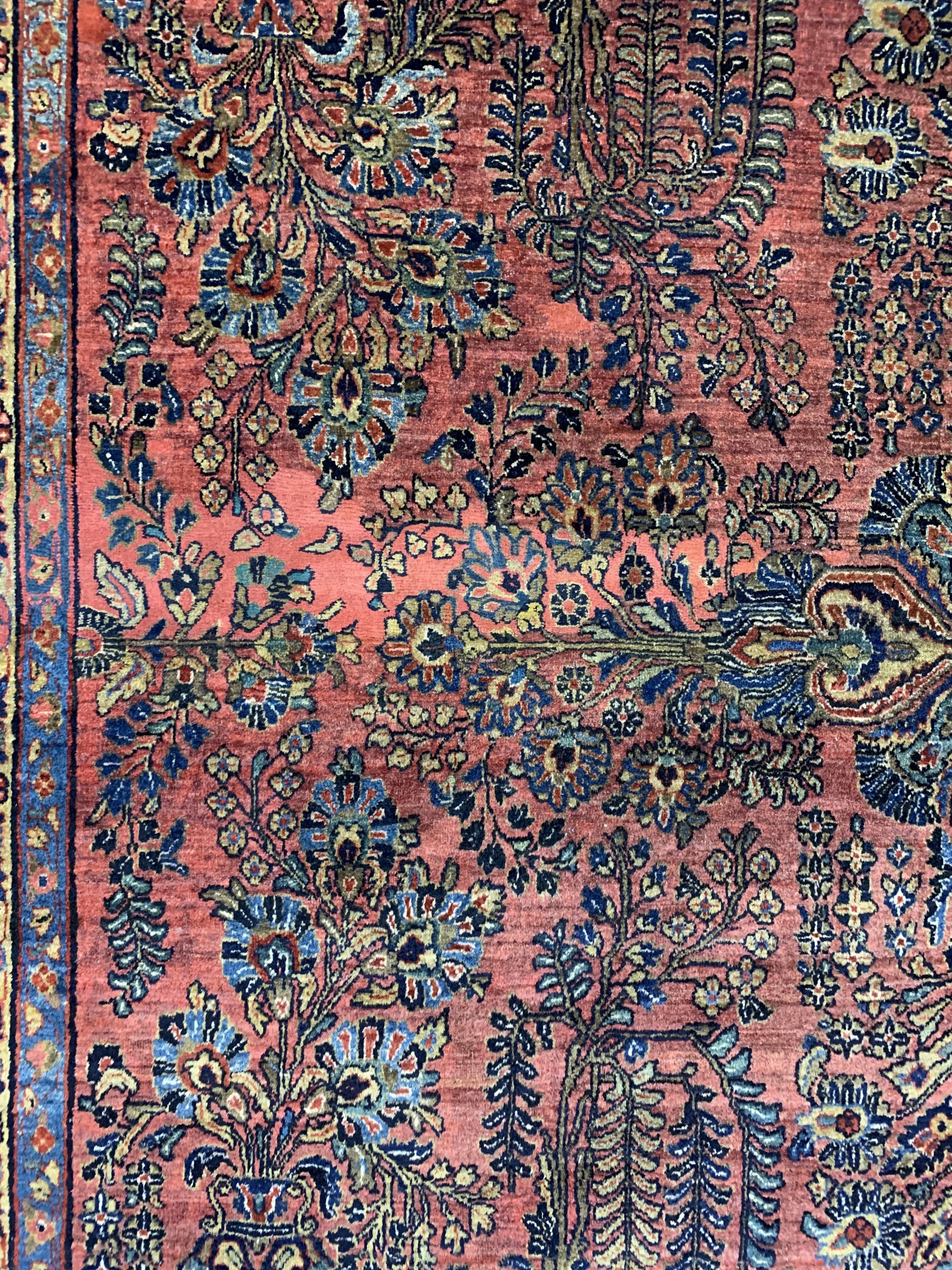 Detail d: Us Re-Import Sarogh antik, Persien, um 1900, Wolle auf Baumwolle, ca. 393 x 270 cm, EHZ: 2-3, (restauriert)