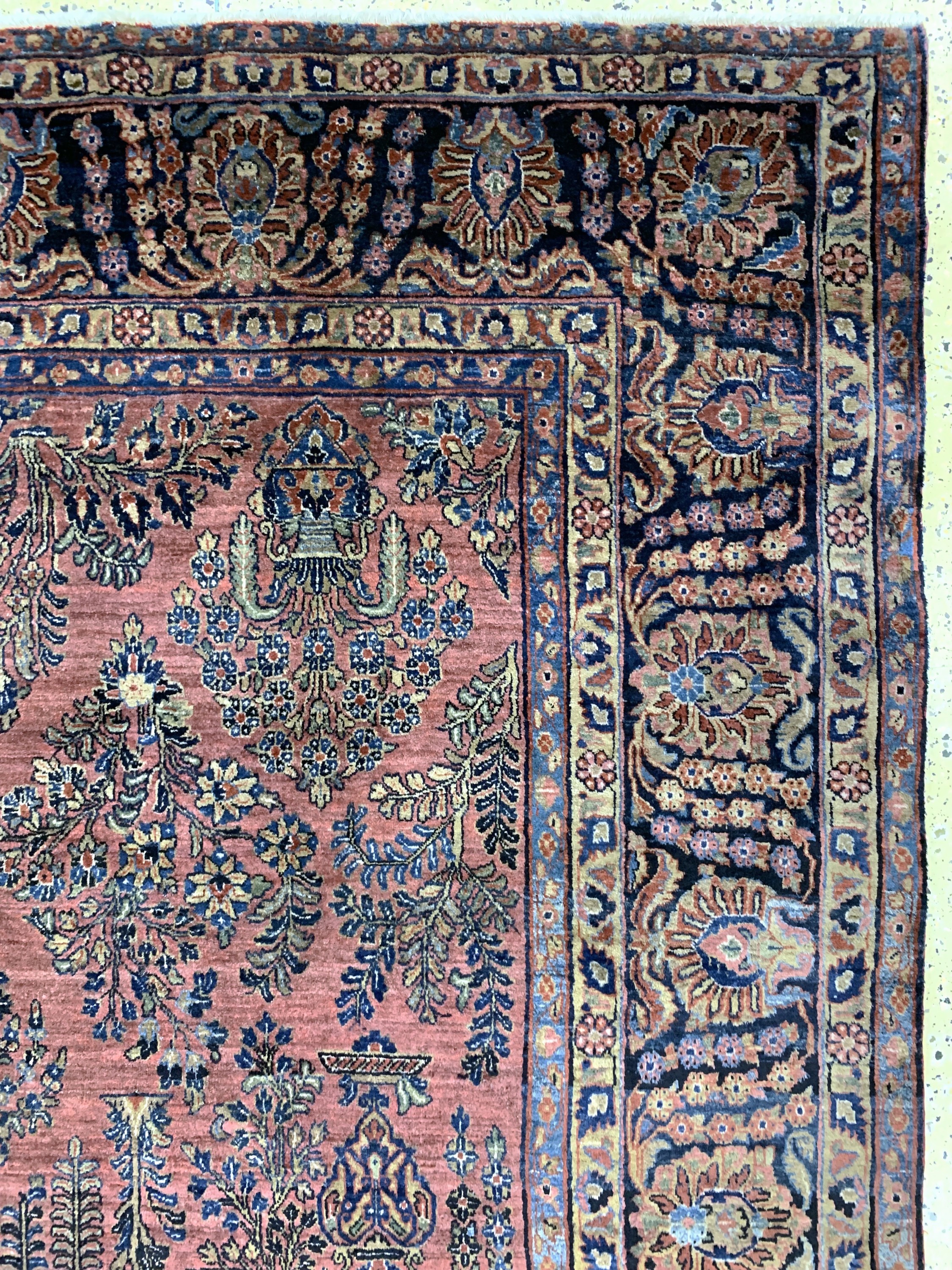 Detail f: Us Re-Import Sarogh antik, Persien, um 1900, Wolle auf Baumwolle, ca. 393 x 270 cm, EHZ: 2-3, (restauriert)