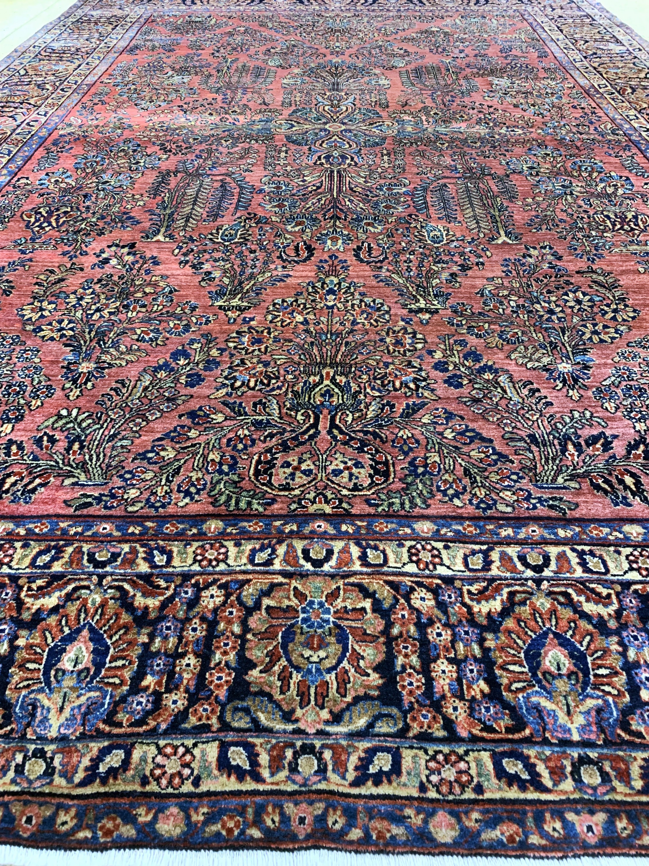 Detail g: Us Re-Import Sarogh antik, Persien, um 1900, Wolle auf Baumwolle, ca. 393 x 270 cm, EHZ: 2-3, (restauriert)