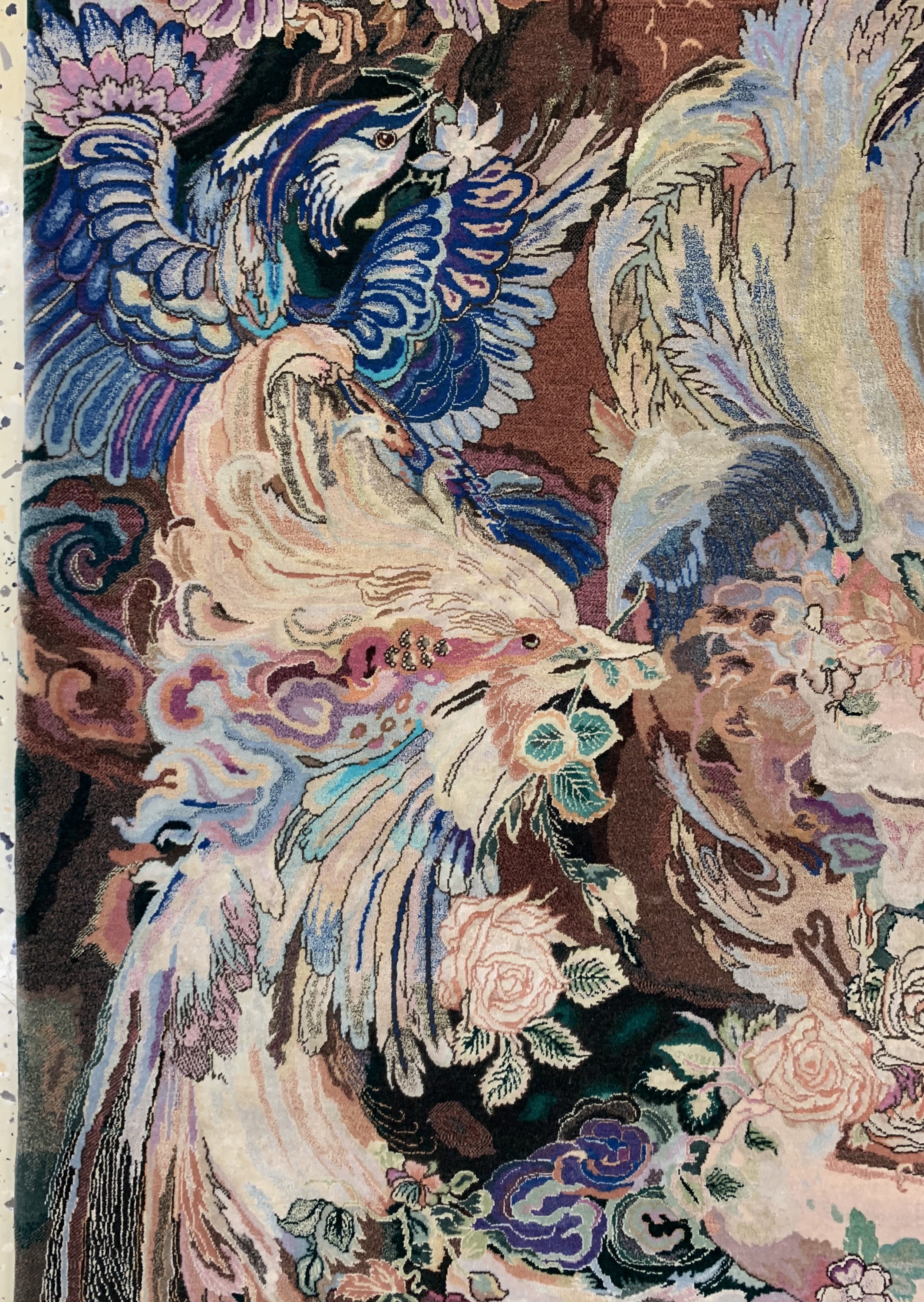 Detail d: Täbriz fein(80 Raj), China, Ende 20.Jhd, Korkwolle mit und auf Seide, ca. 222 x 156 cm,ca. 1,2 Mio. Kn/qm, EHZ: 1-2