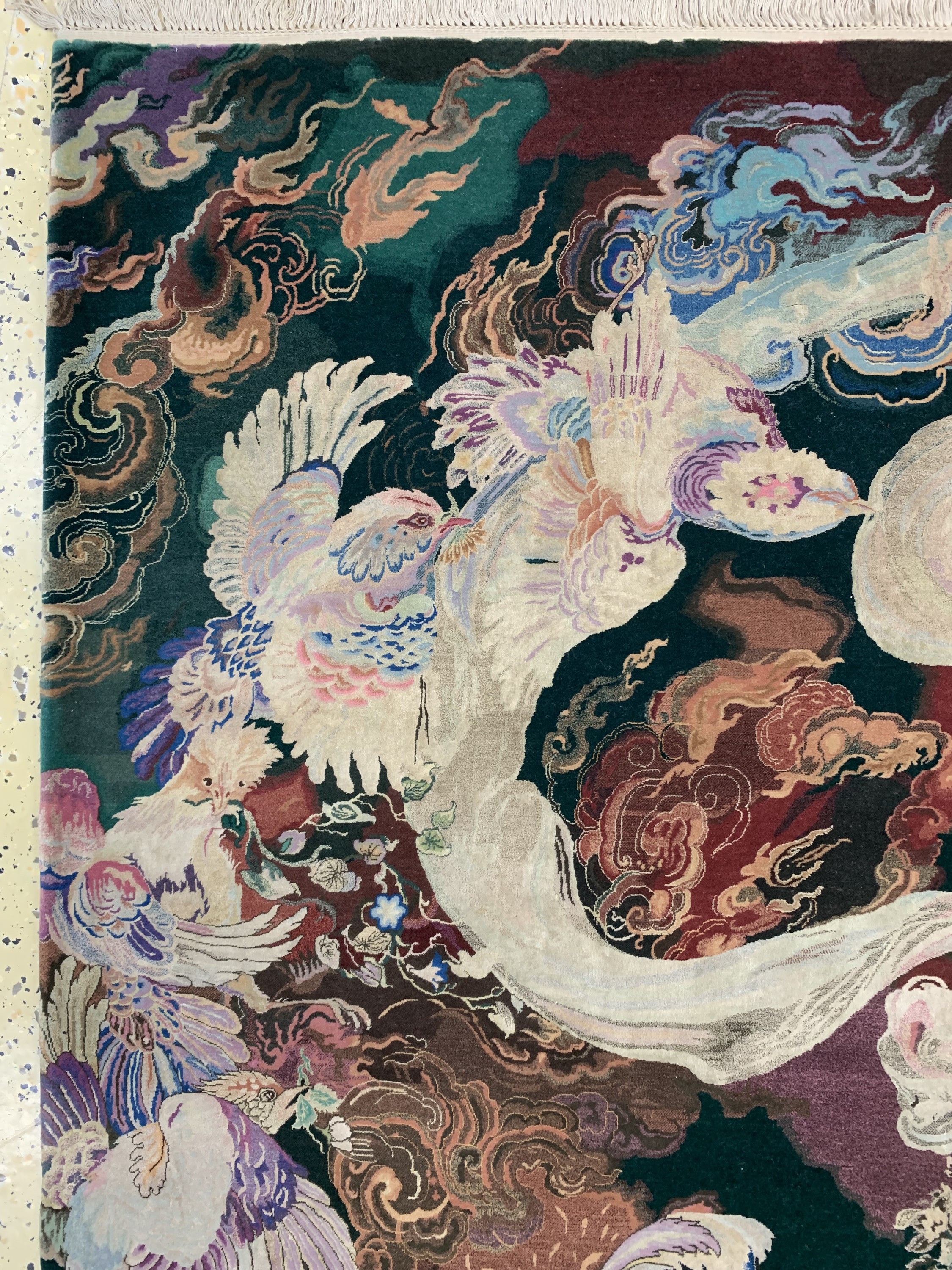 Detail f: Täbriz fein(80 Raj), China, Ende 20.Jhd, Korkwolle mit und auf Seide, ca. 222 x 156 cm,ca. 1,2 Mio. Kn/qm, EHZ: 1-2