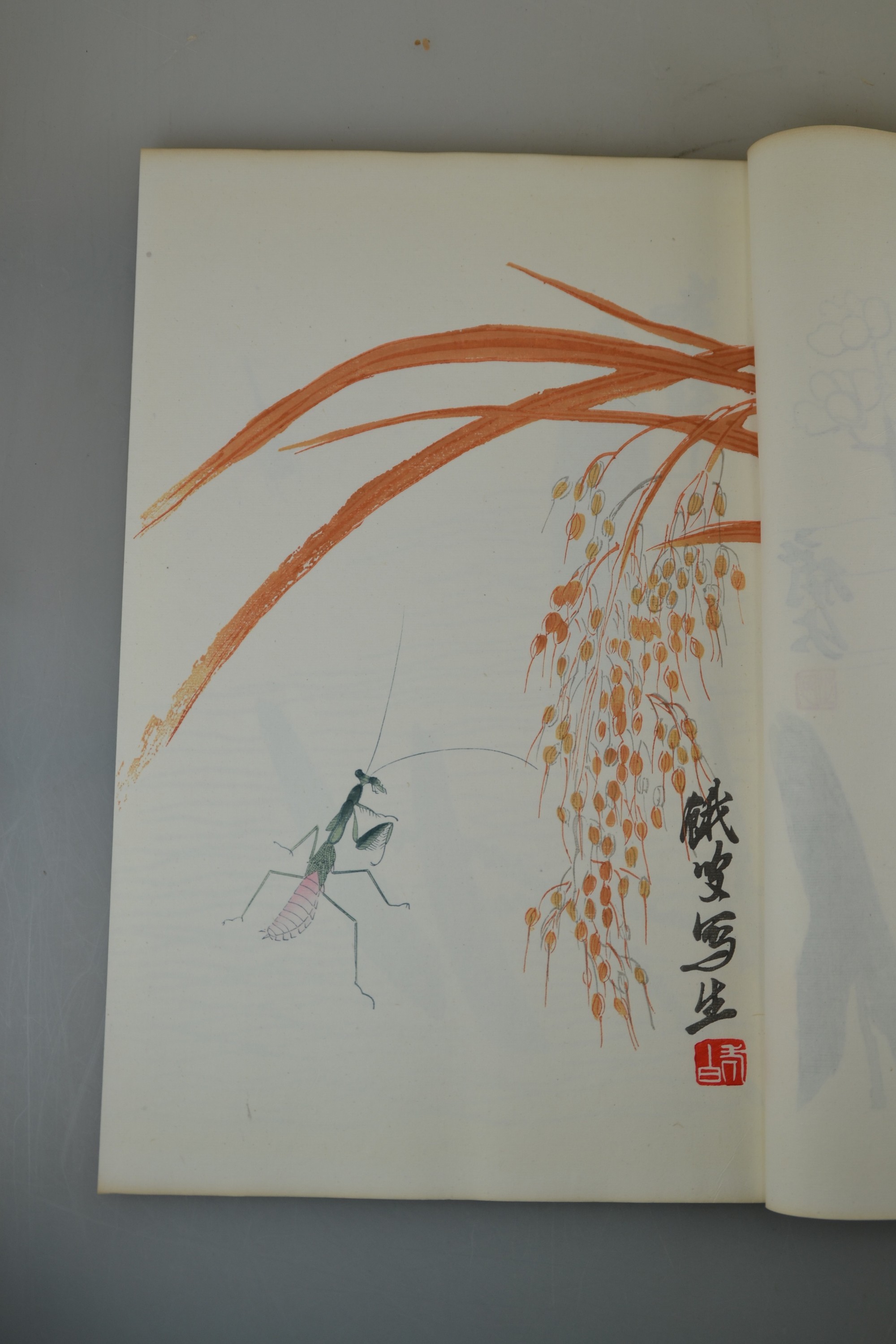 Detail m: Qi Baishi (1864-1957), Peking 1955, Jung Pao Chai Hsin Chi Shih Chien und Jung Pao-Chai Hsin Chi, 2 Blockbücher enthalten ca. 80 Drucke der ...