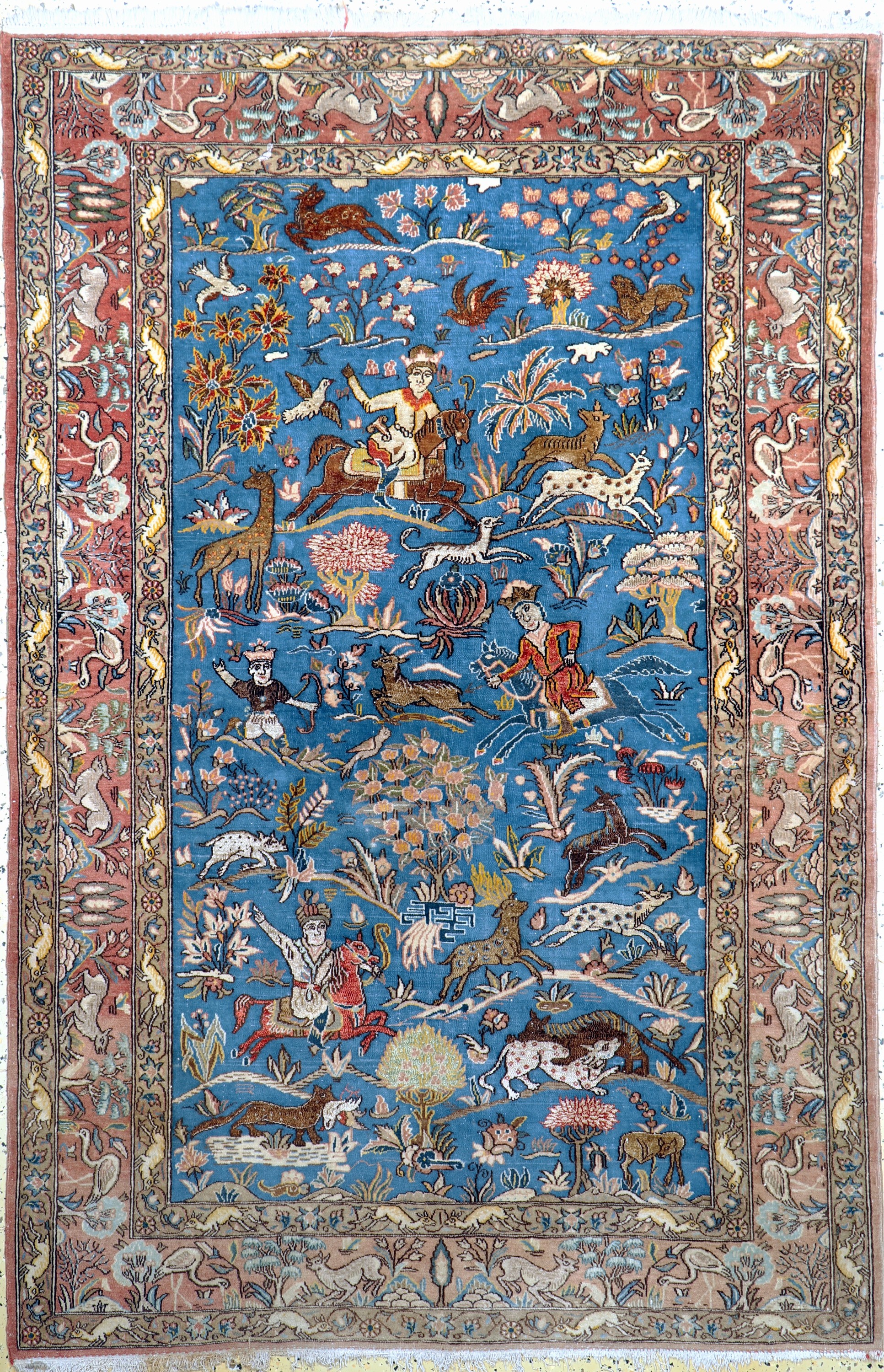 Ghom alt, Persien, Mitte 20.Jhd, Wolle mit Seide, ca. 210 x 140 cm, EHZ: 3