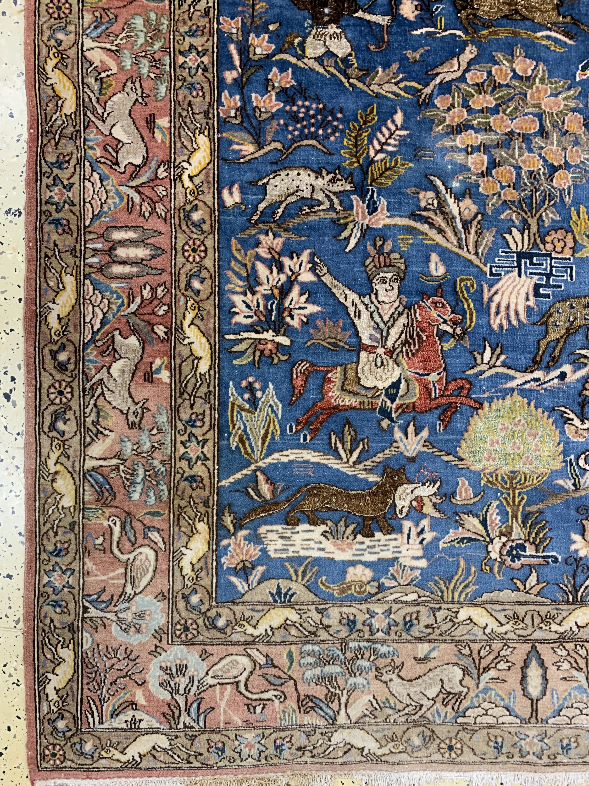 Detail b: Ghom alt, Persien, Mitte 20.Jhd, Wolle mit Seide, ca. 210 x 140 cm, EHZ: 3