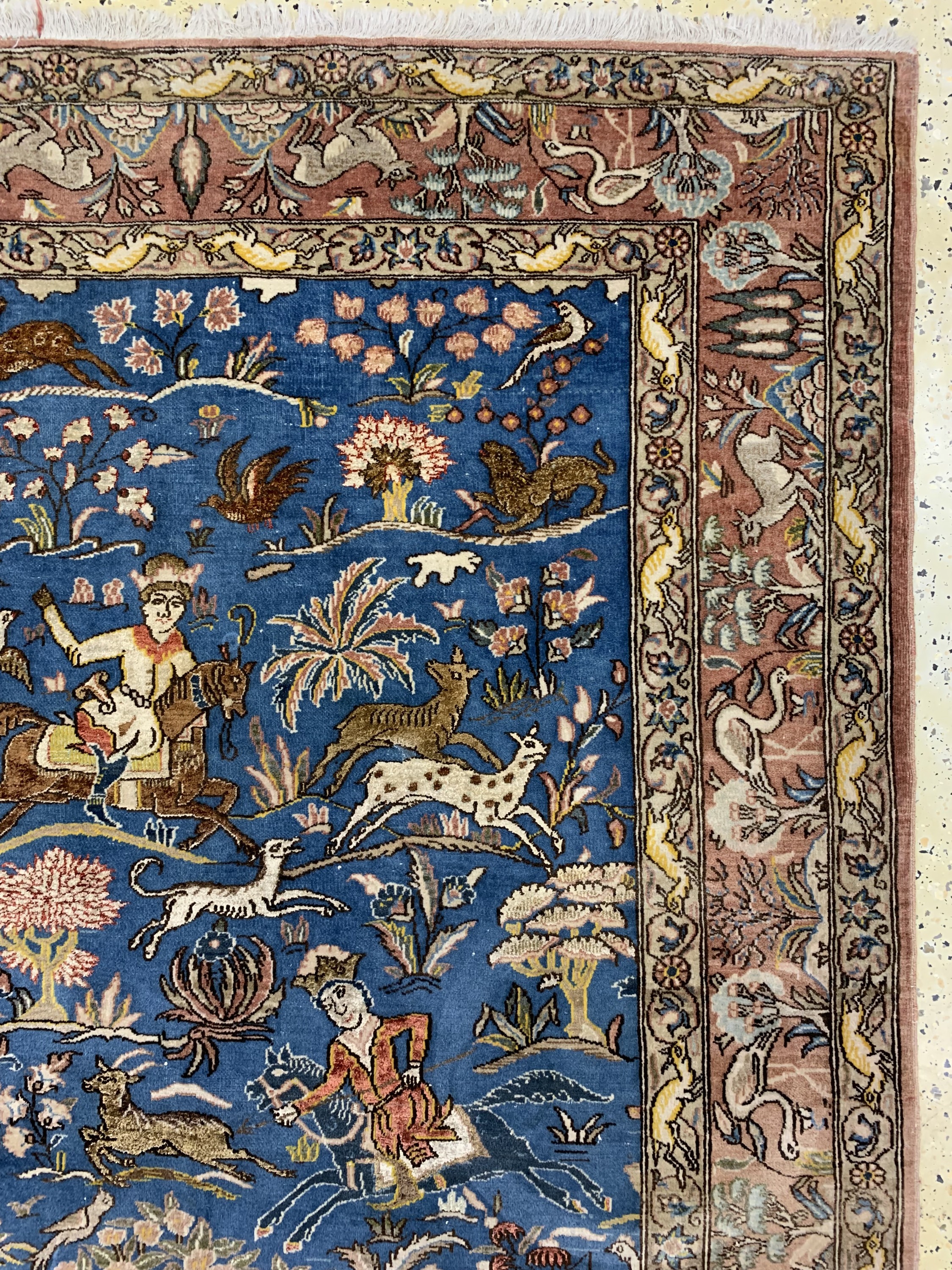 Detail d: Ghom alt, Persien, Mitte 20.Jhd, Wolle mit Seide, ca. 210 x 140 cm, EHZ: 3