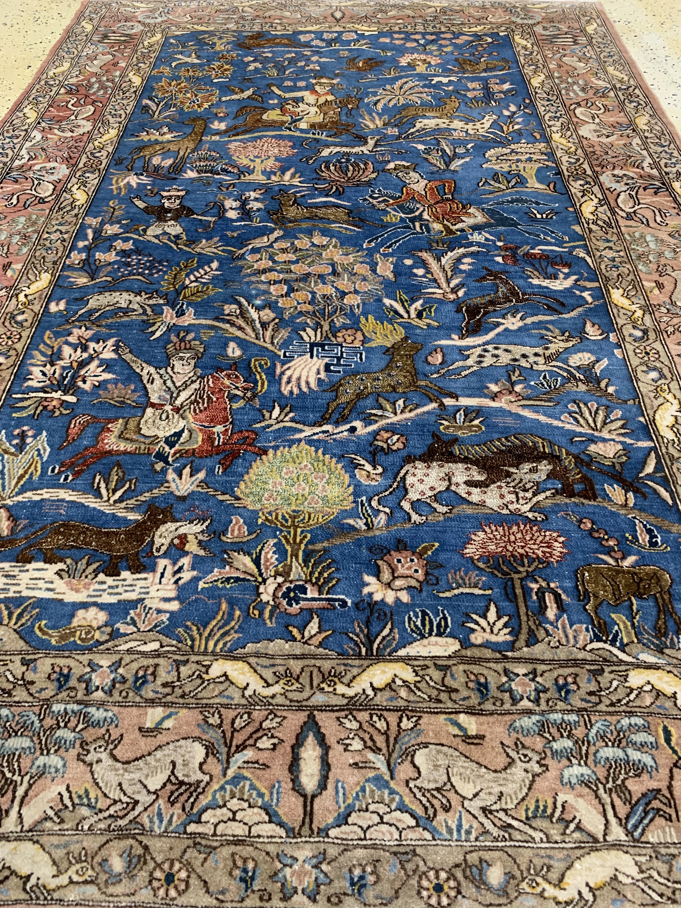 Detail e: Ghom alt, Persien, Mitte 20.Jhd, Wolle mit Seide, ca. 210 x 140 cm, EHZ: 3