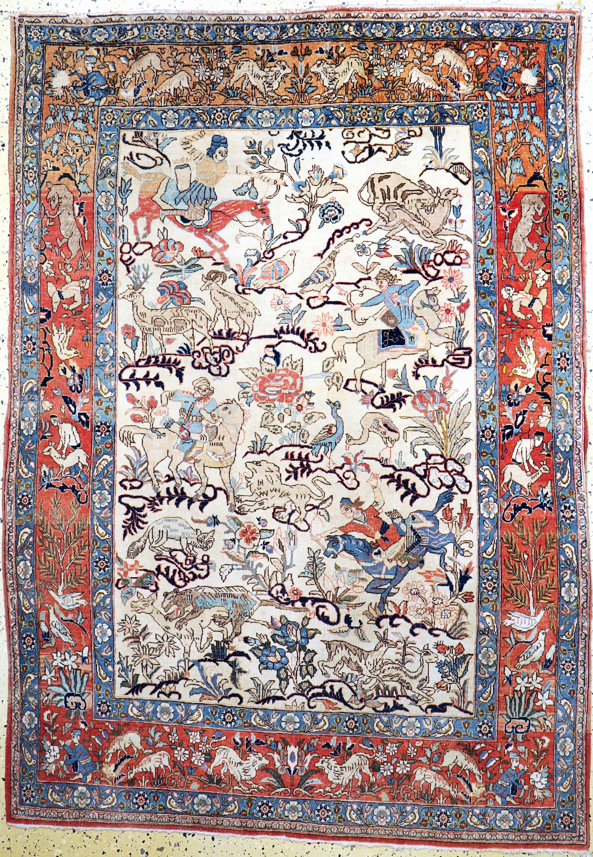 Ghom Kork, Persien, Mitte 20.Jhd, Korkwolle, ca. 200 x 140 cm, EHZ: 3