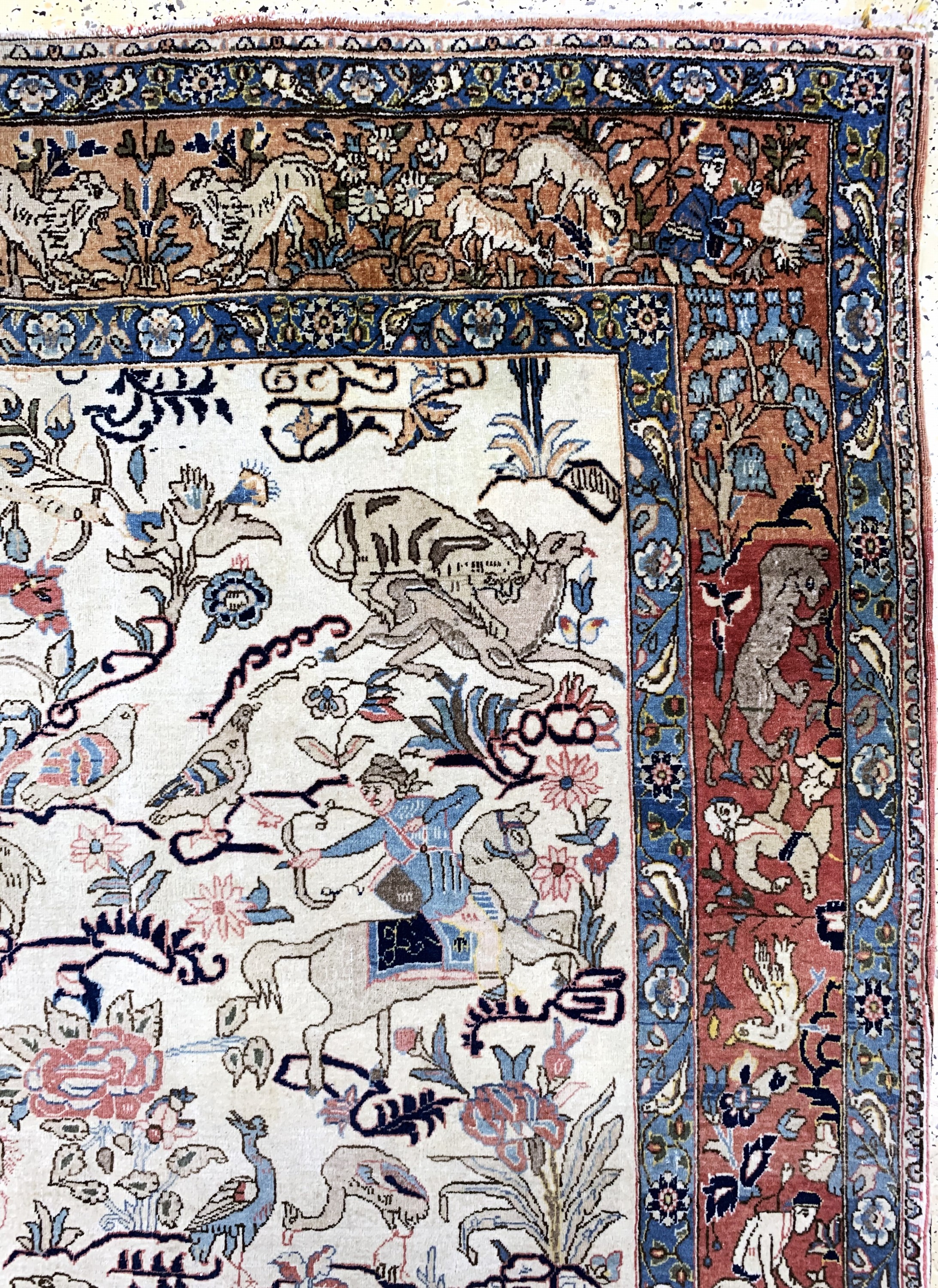 Detail d: Ghom Kork, Persien, Mitte 20.Jhd, Korkwolle, ca. 200 x 140 cm, EHZ: 3