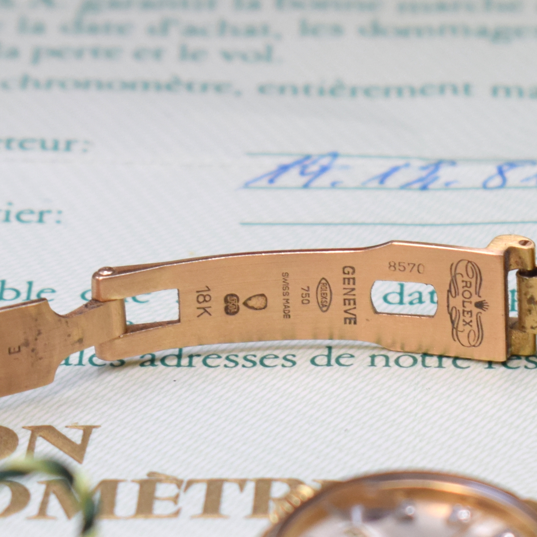 Detail c: ROLEX Damenarmbanduhr Oyster Perpetual Datejust Referenz 6917, Chronometer der Superlative in GG 750/000 inkl. Präsidentband m. Faltschl., Boden u. ...