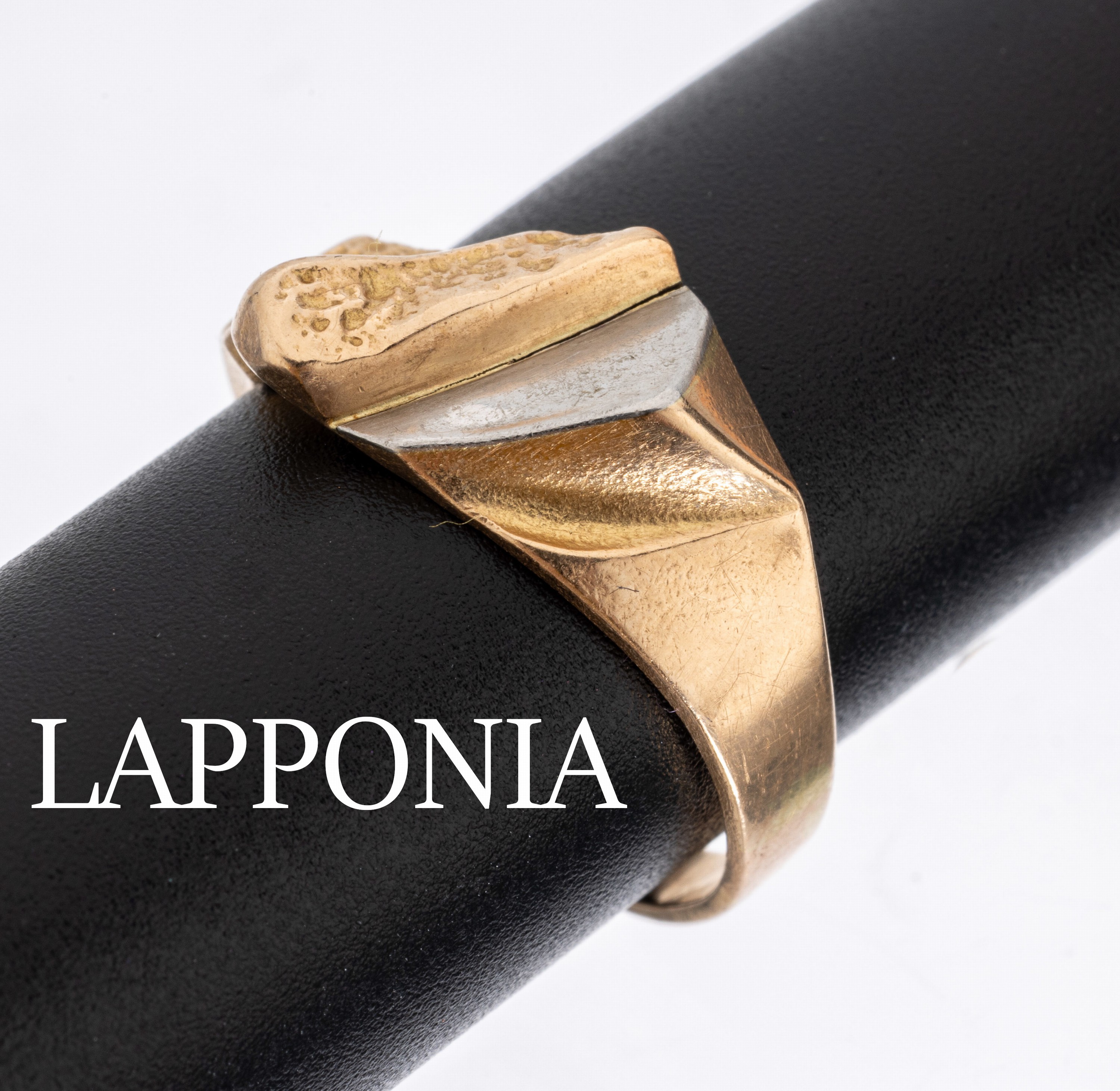 14 kt Gold LAPPONIA Ring, GG/WG 585/000, 1995, typ. Design, RW 59, ca. 4.2 g, sign.