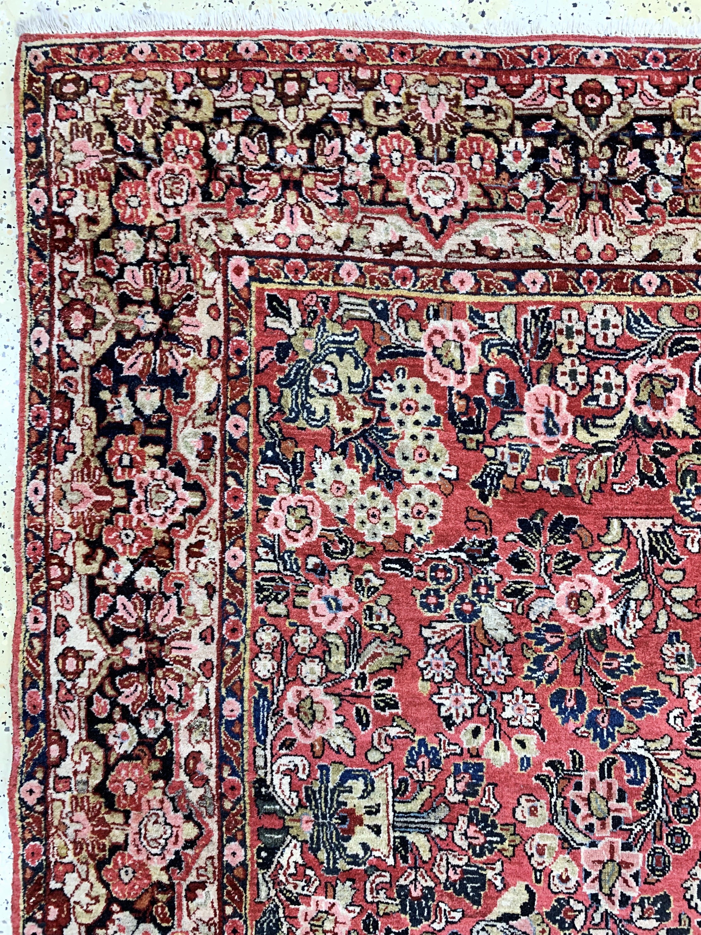 Detail d: Us Re-Import Sarogh, Persien, Anfang 20.Jhd, Wolle auf Baumwolle, ca. 280 x 188 cm,EHZ: 2