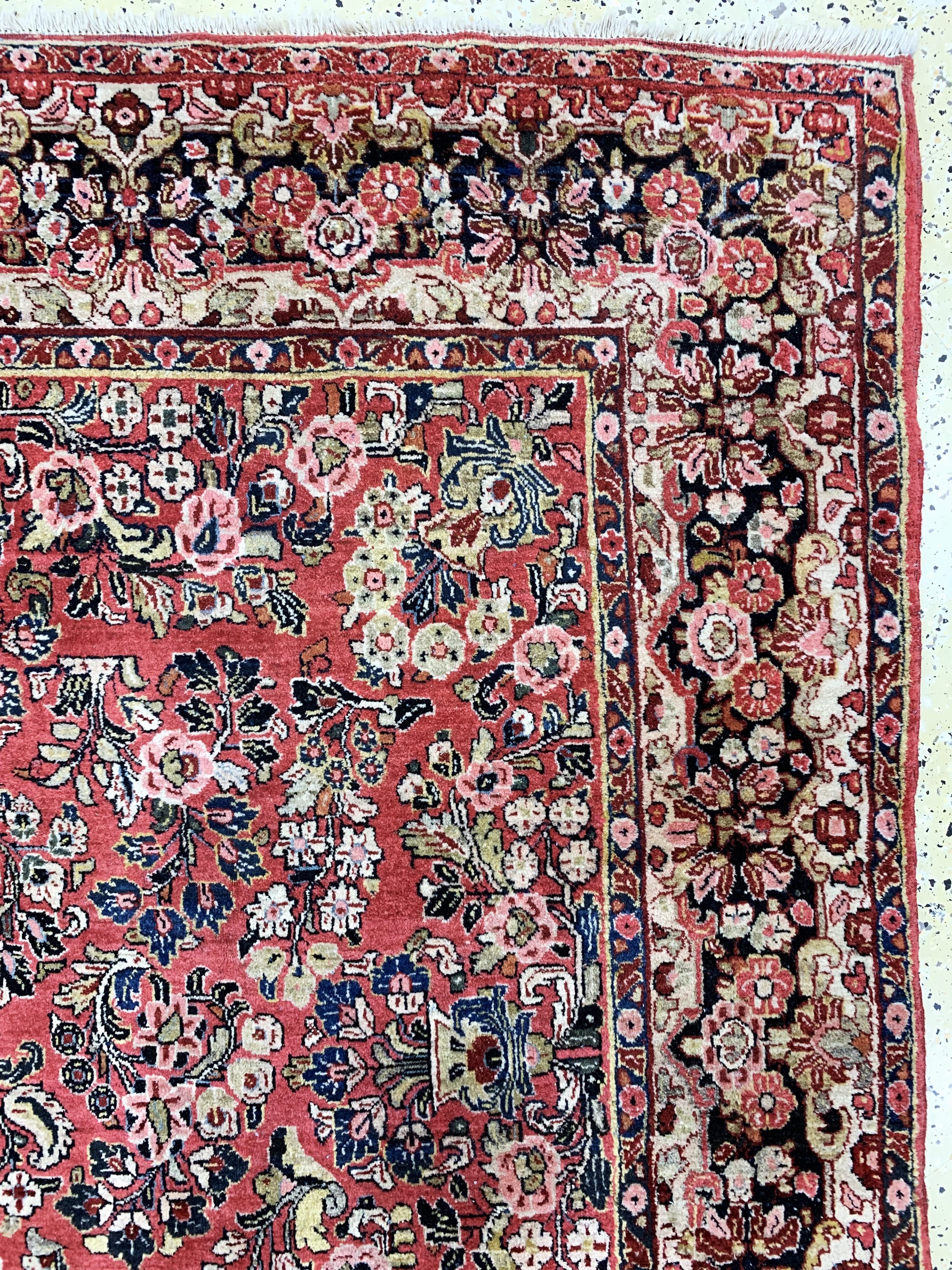 Detail e: Us Re-Import Sarogh, Persien, Anfang 20.Jhd, Wolle auf Baumwolle, ca. 280 x 188 cm,EHZ: 2