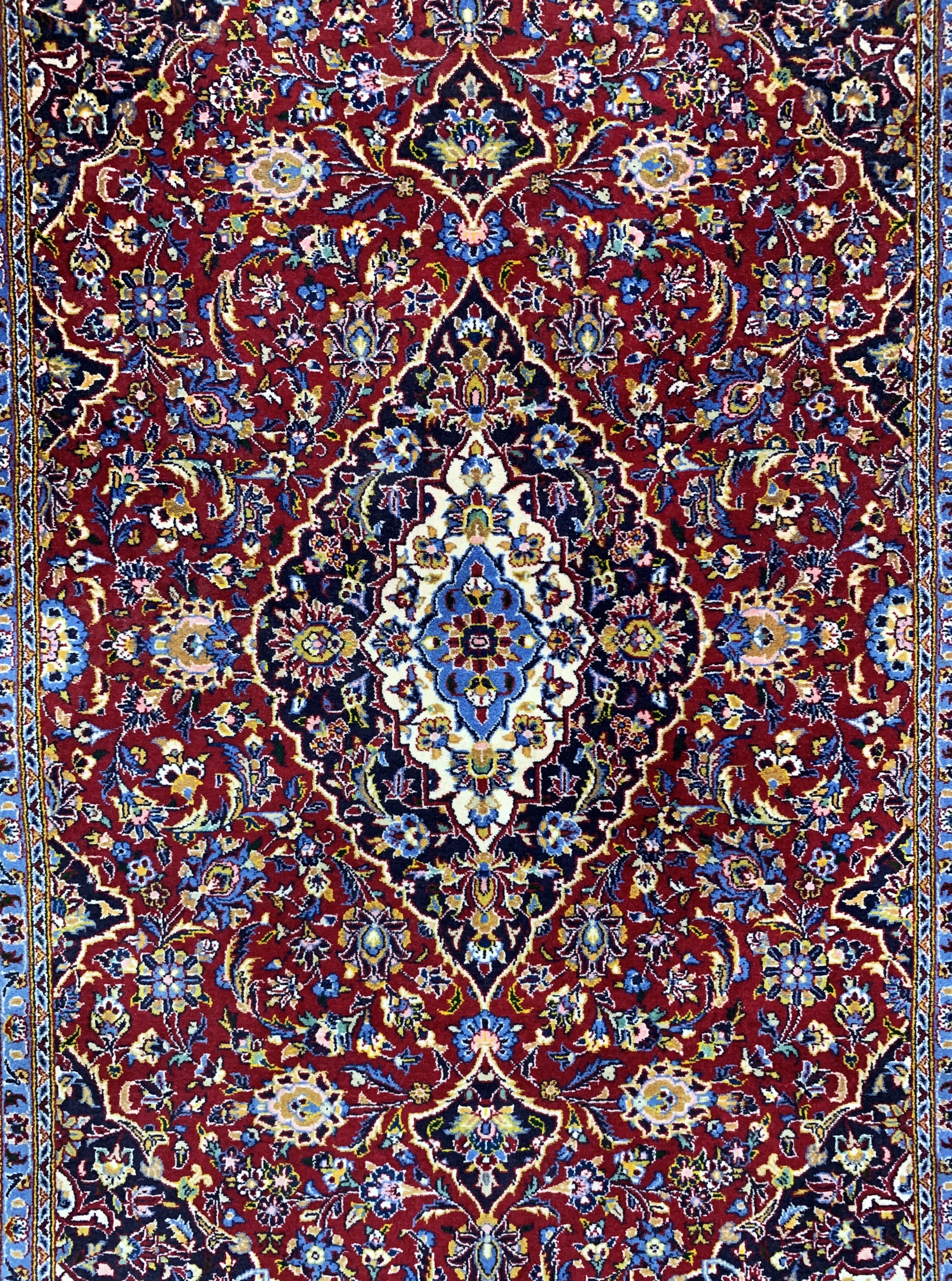 Detail c: Keschan"Shadsar"fein Persien, signiert, Ende 20.Jhd, Korkwolle, ca. 210 x 136 cm, EHZ:1-2