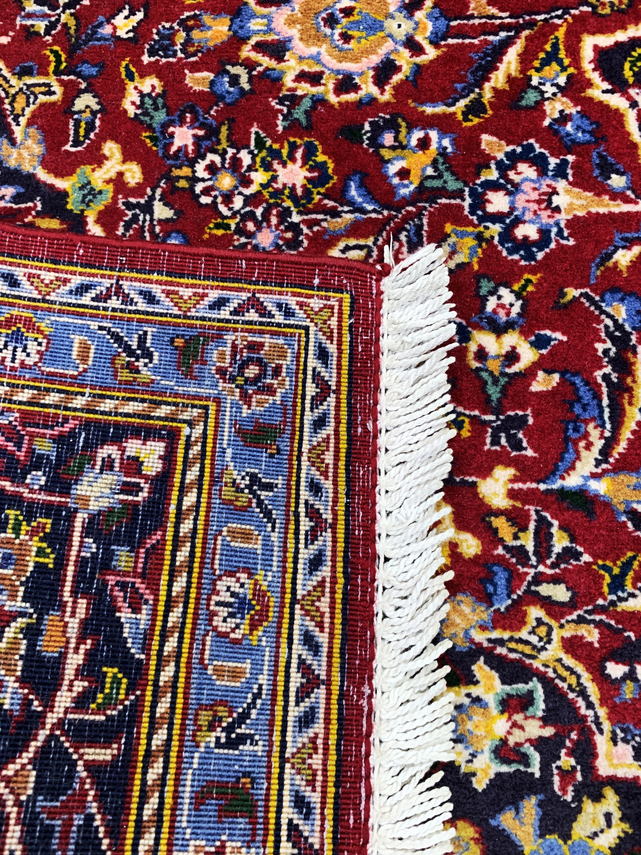 Detail e: Keschan"Shadsar"fein Persien, signiert, Ende 20.Jhd, Korkwolle, ca. 210 x 136 cm, EHZ:1-2